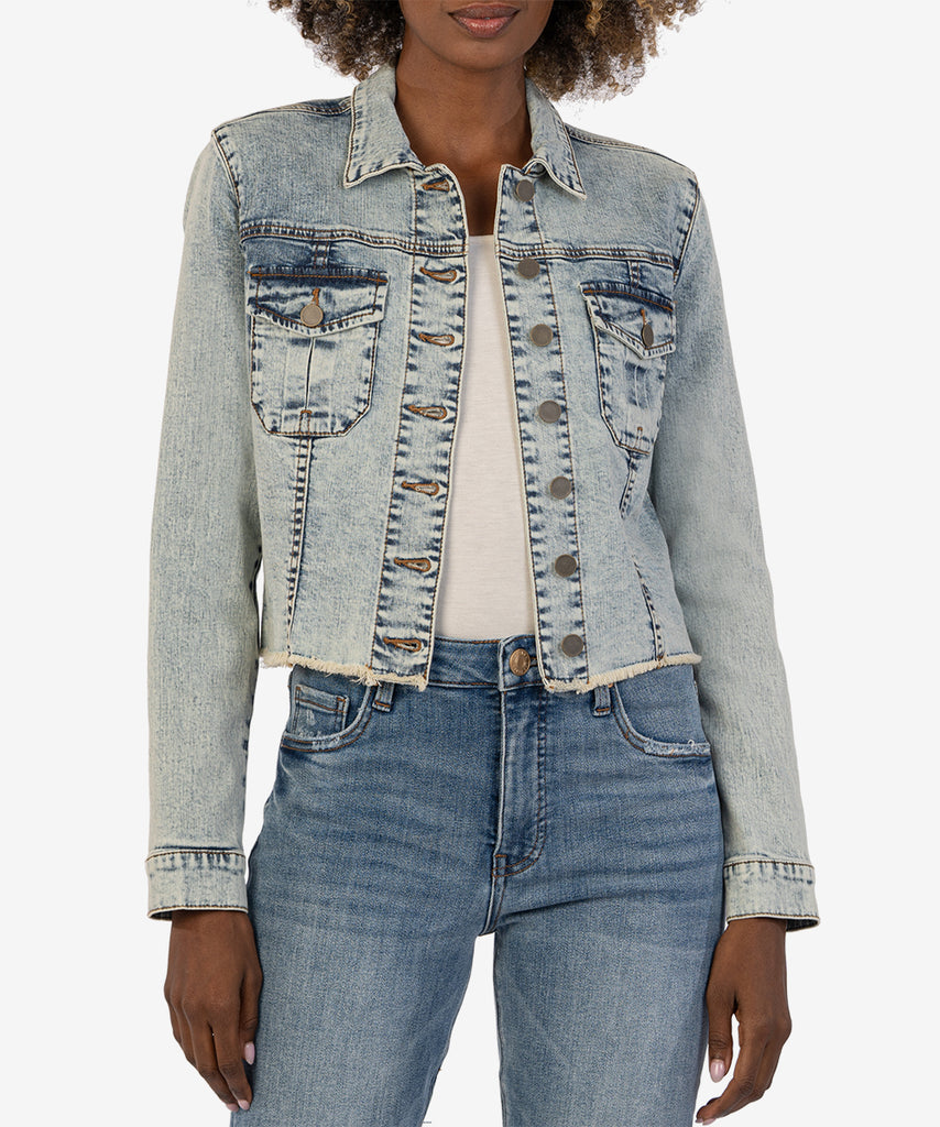 Kut from the Kloth Bailey Denim Jacket in Light Wash