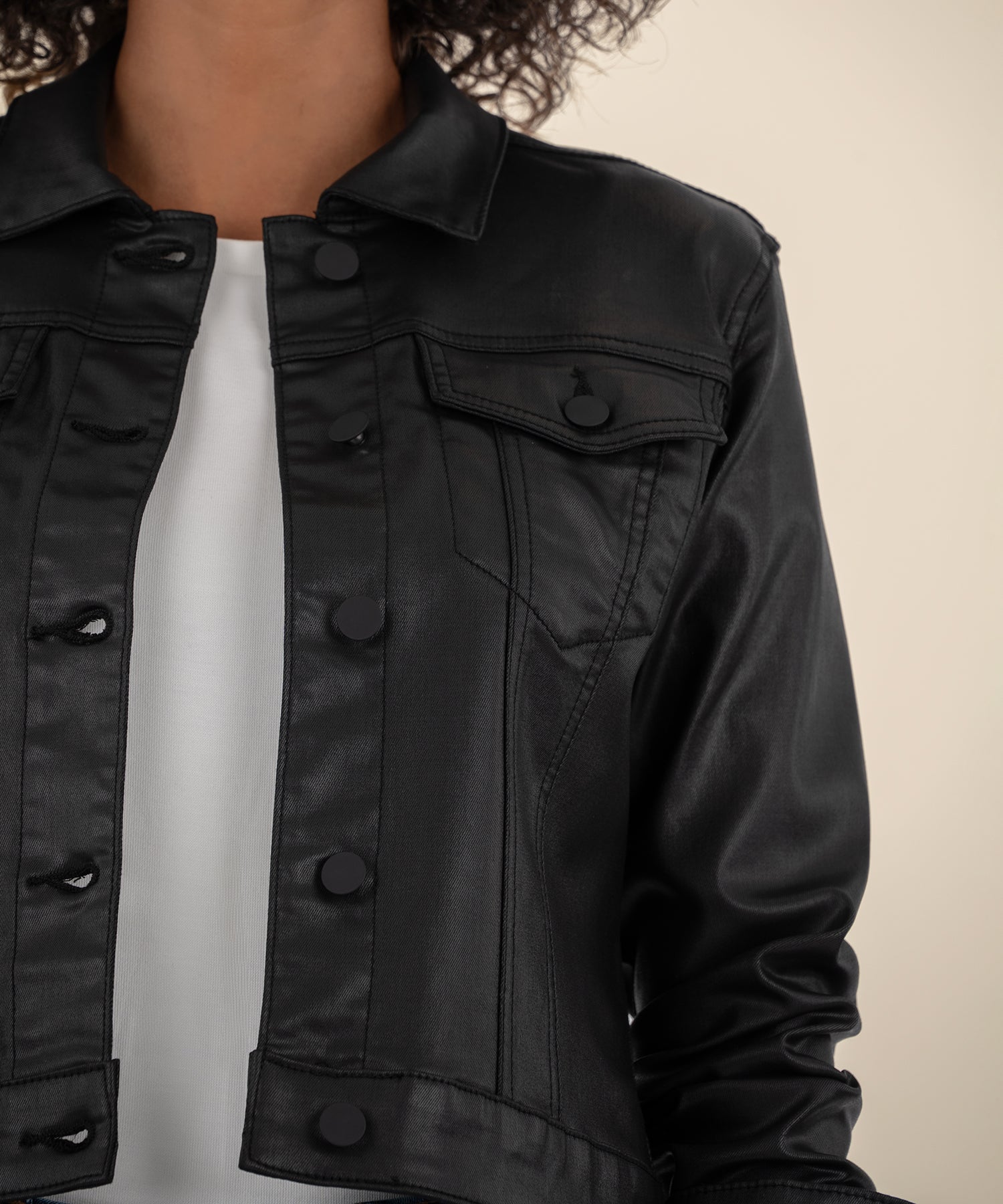 Julia Coated Crop Jacket Kut from the Kloth - Main Image