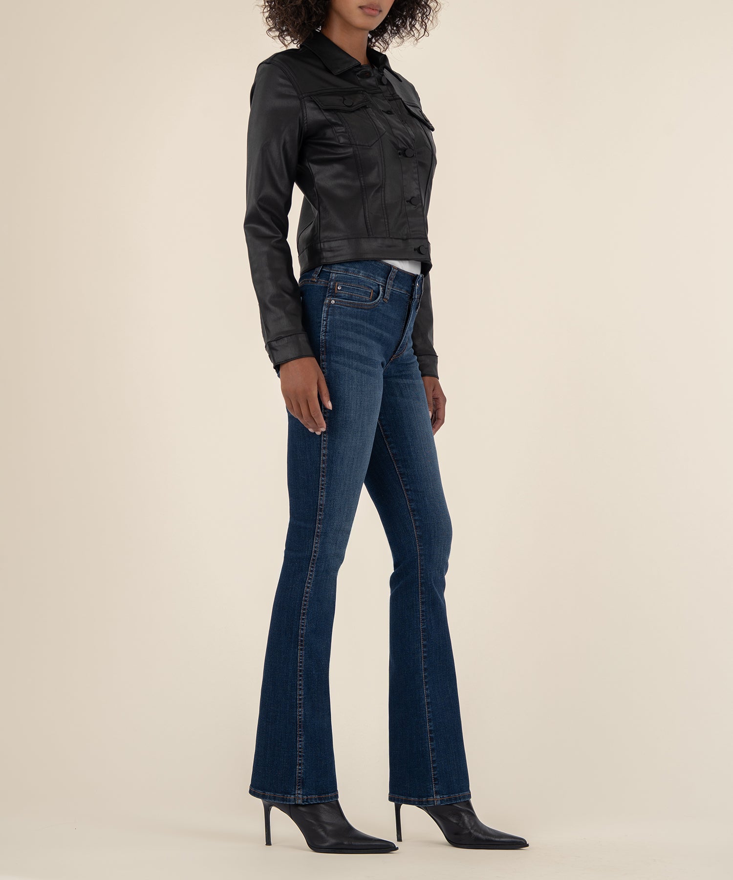 Julia Coated Crop Jacket Kut from the Kloth