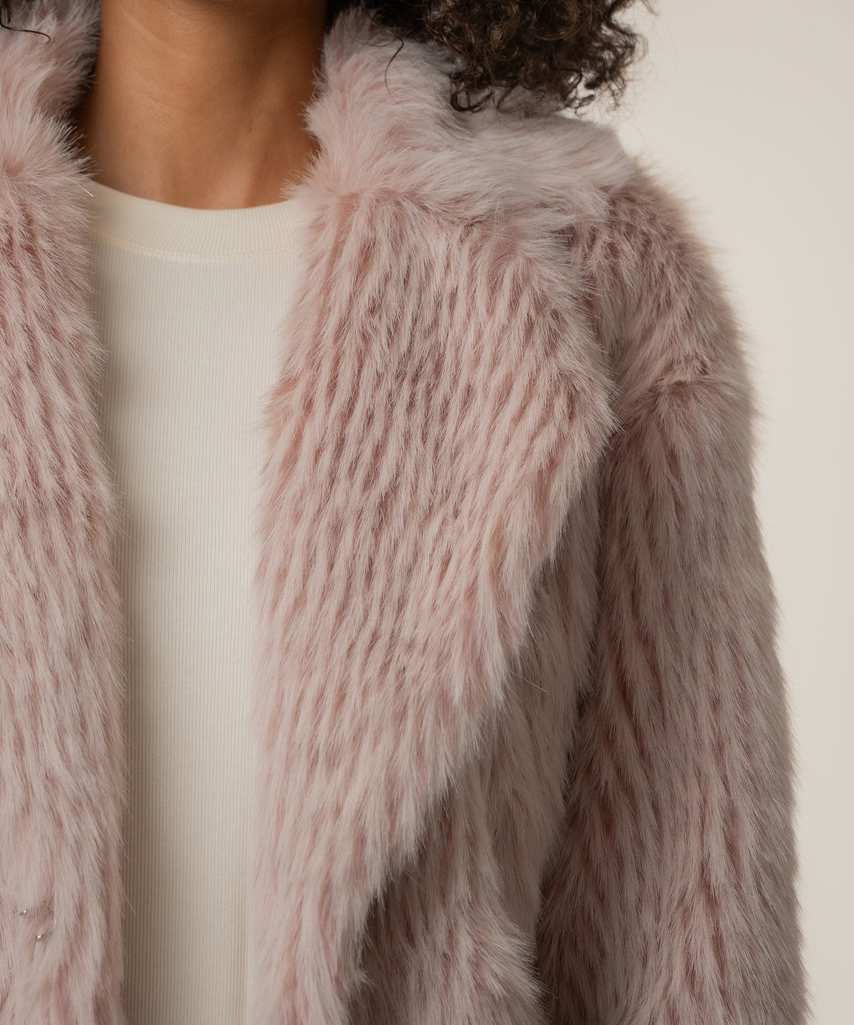Noelia Faux Fur Coat, Exclusive in Petal