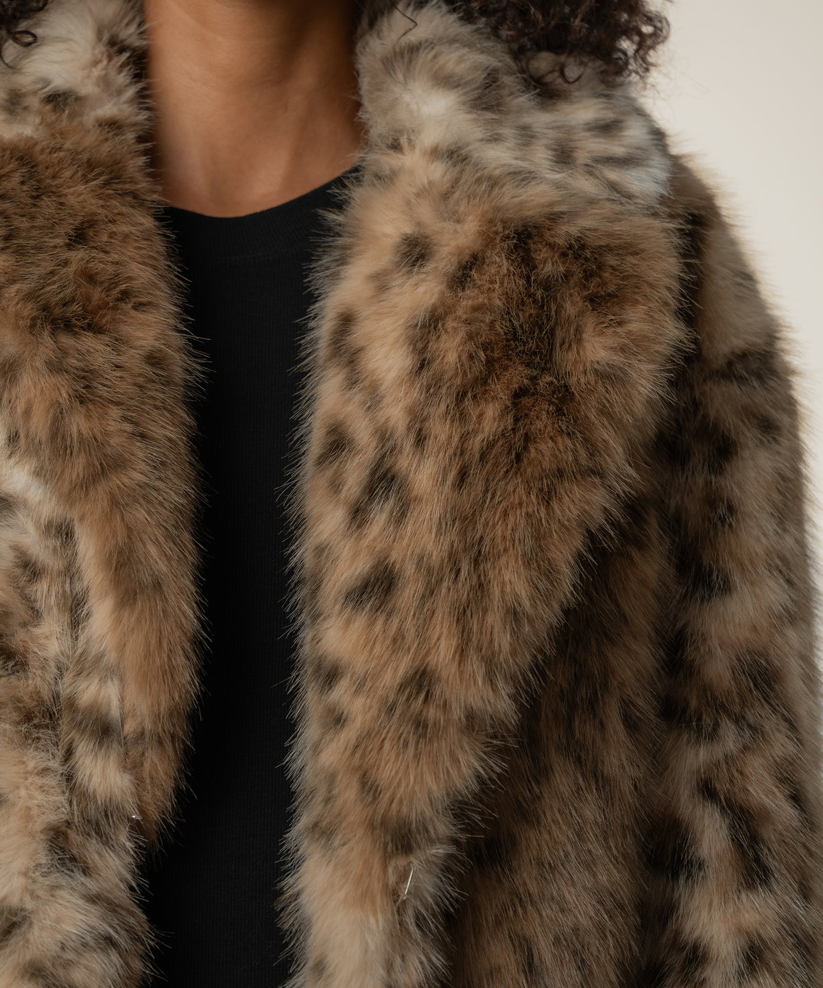 Noelia Faux Fur Coat, Exclusive in Cocoa Cream
