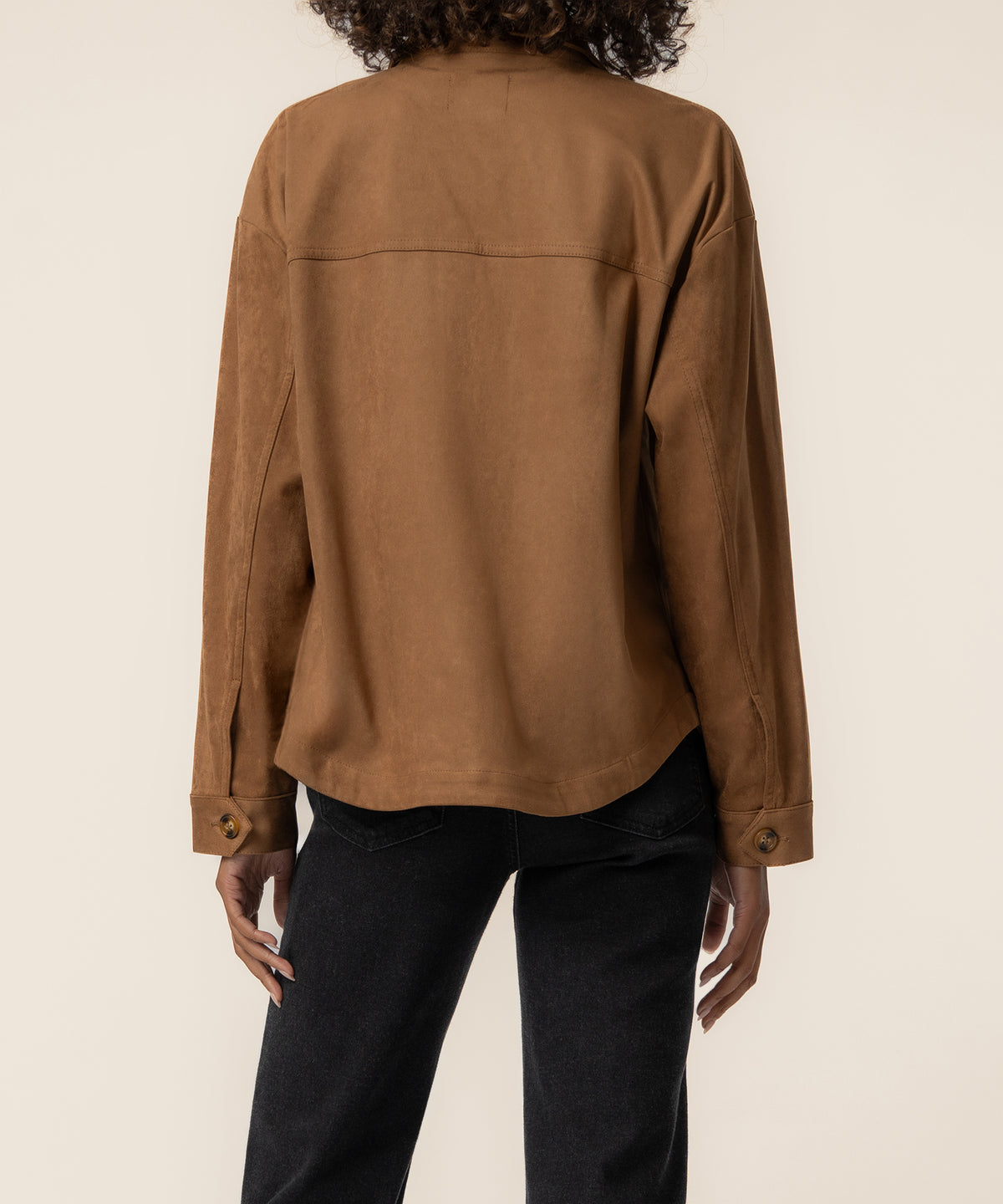 Ellie Faux Suede Jacket in Whiskey