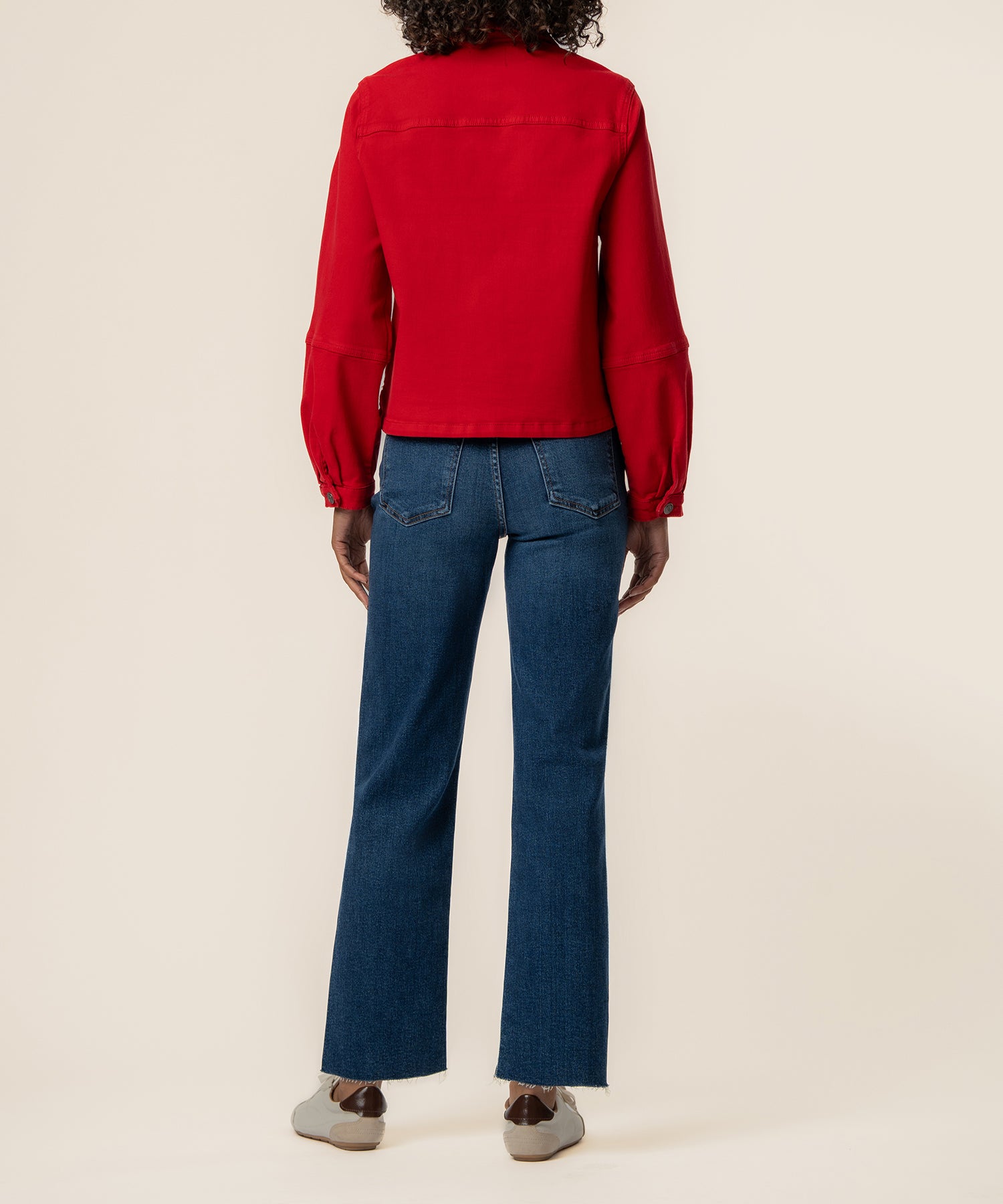 Bailey Denim Jacket in Ruby Red