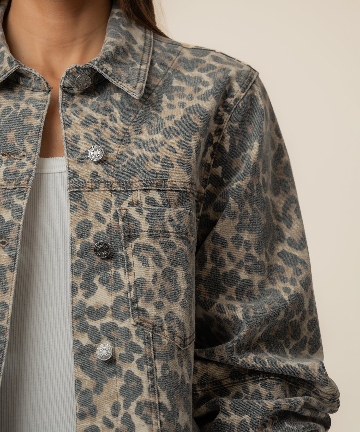 Bailey Denim Jacket in Tan/Brown