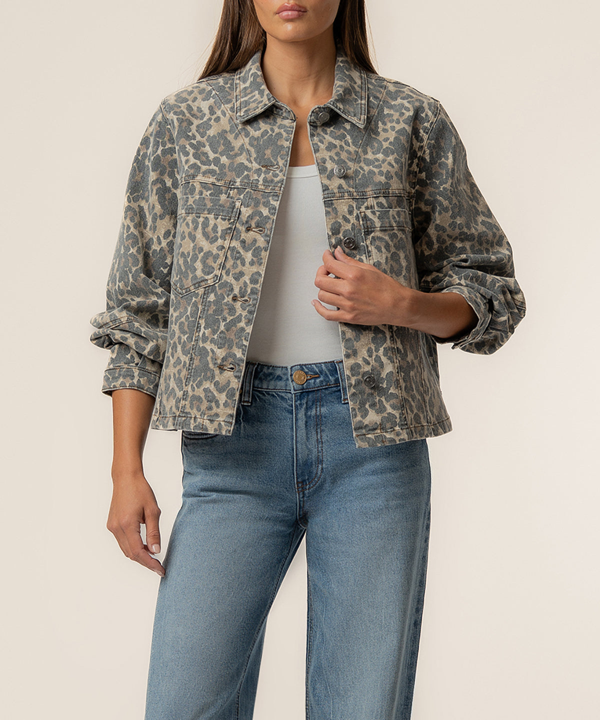 Bailey Denim Jacket in Tan/Brown