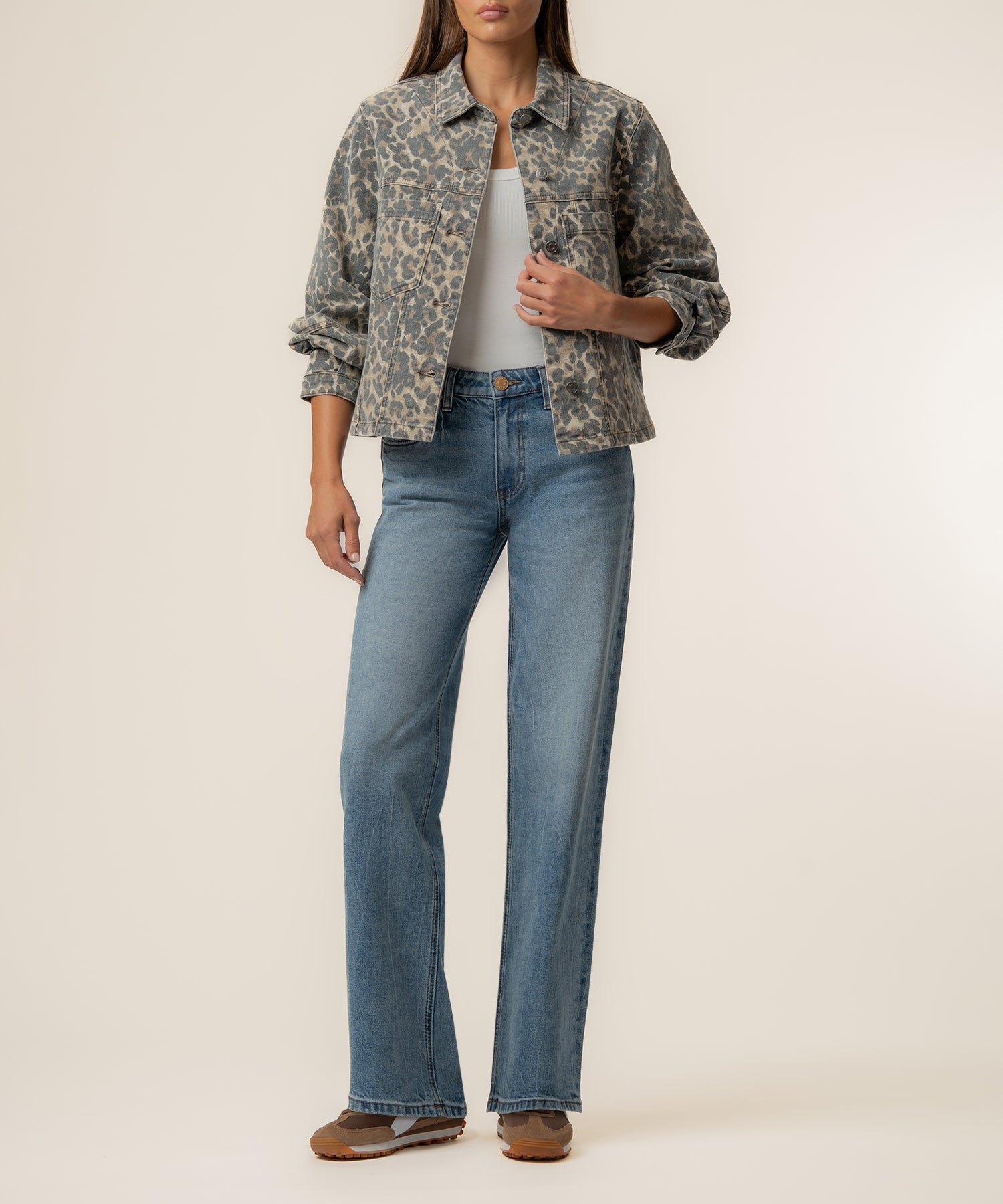 Bailey Denim Jacket in Tan/Brown