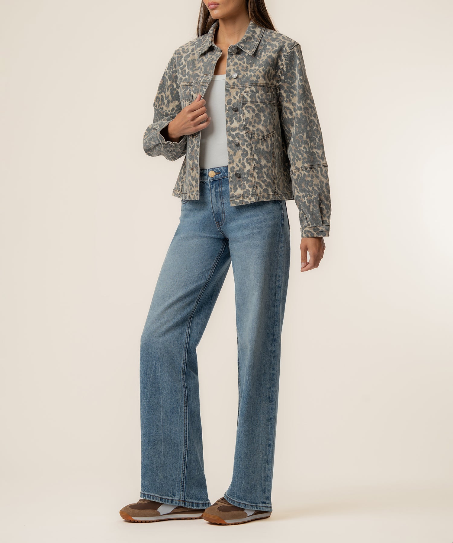 Bailey Denim Jacket in Tan/Brown