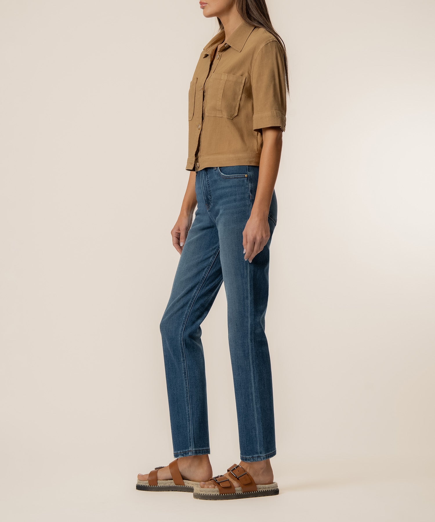 Finly Linen Jacket in Wood