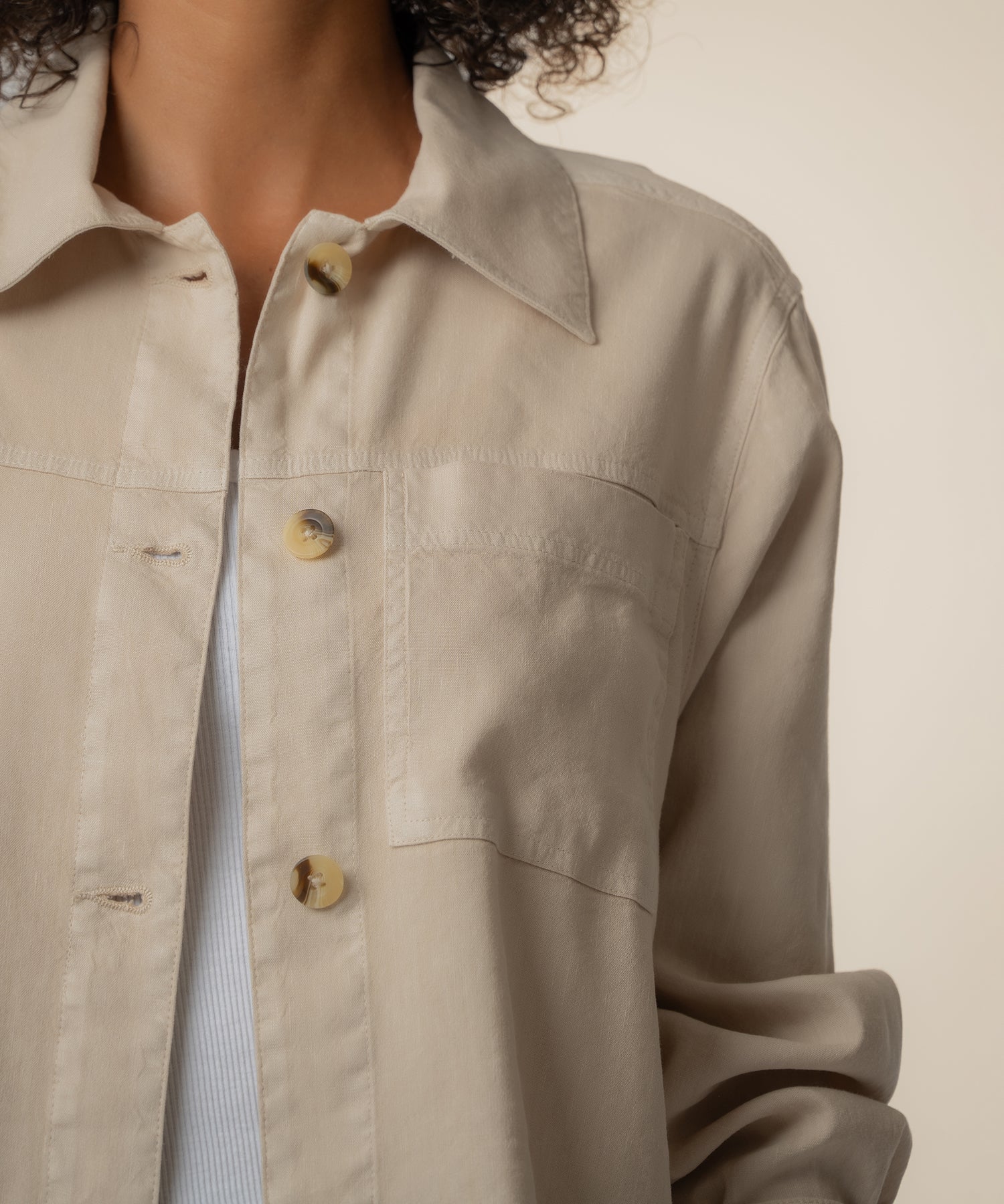 ジャケット・アウター deres linen jacket SAND レディース s*u様
