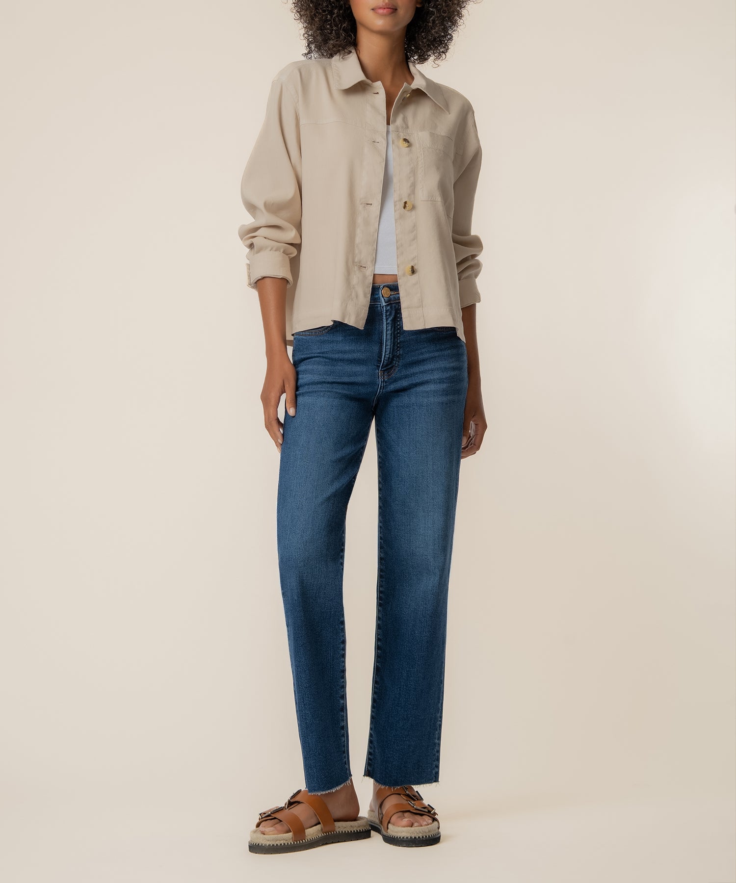 Bellamy Linen Jacket in Sand - Kut from the Kloth