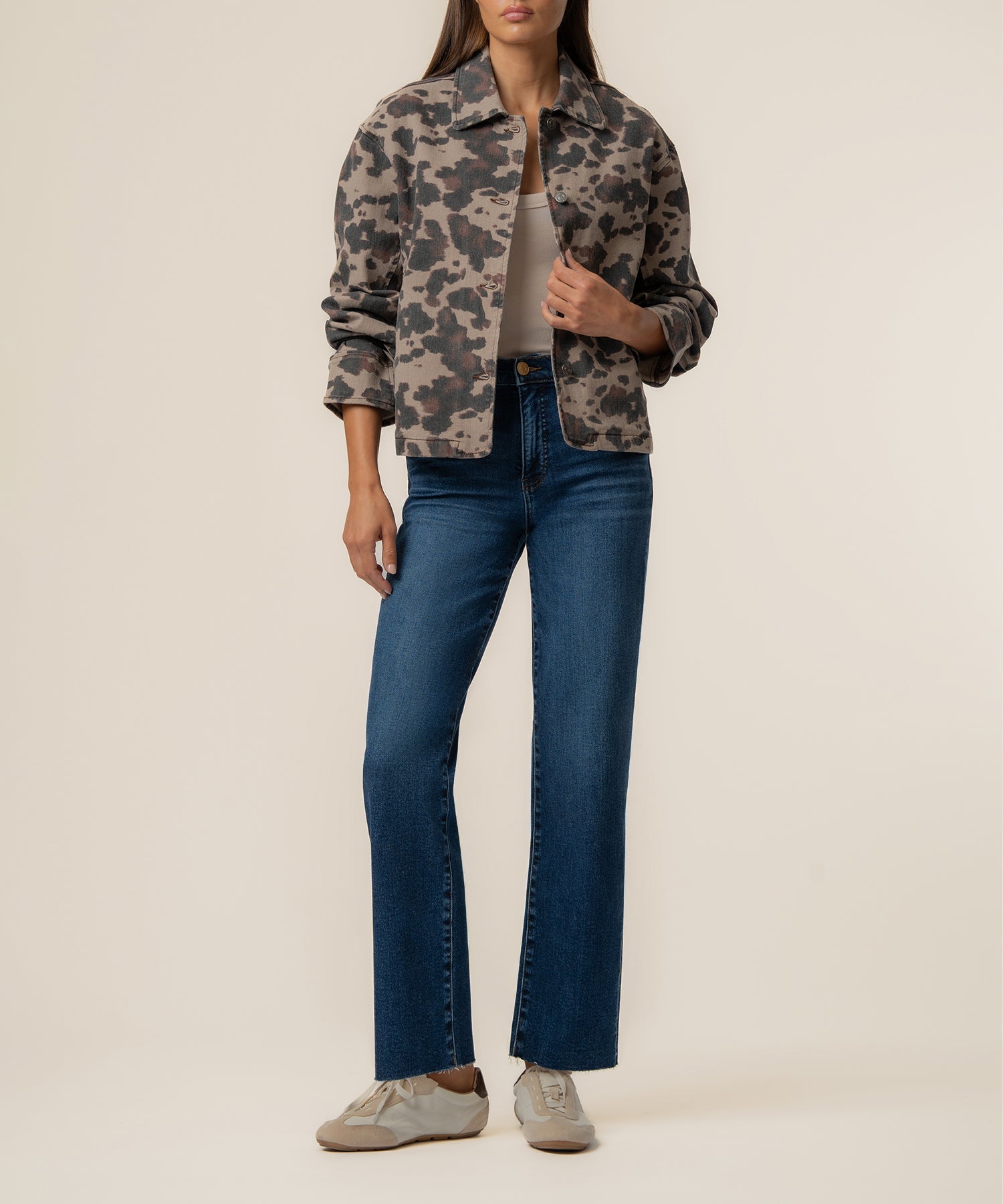 Ever Denim Jacket in Taupe