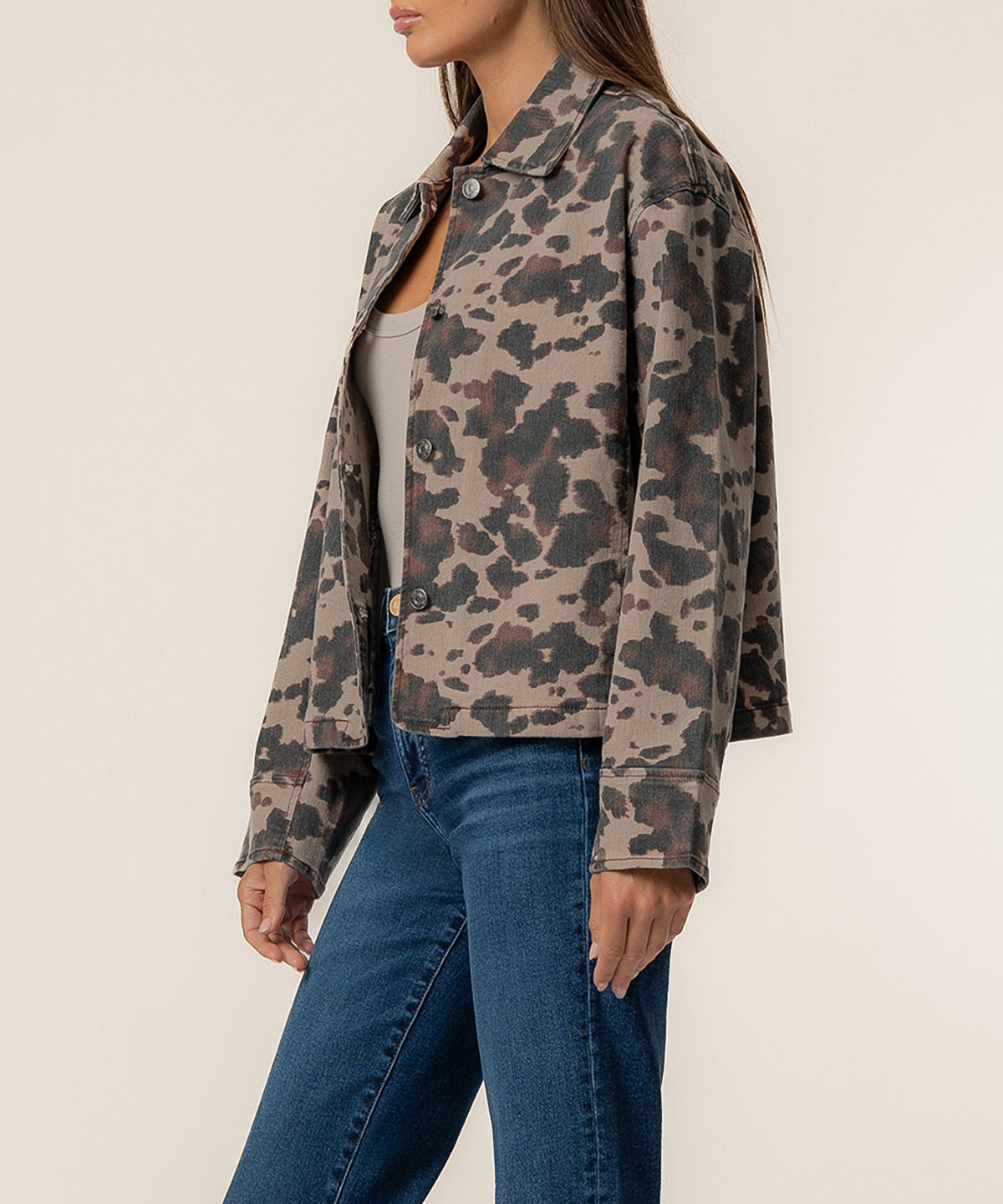 Ever Denim Jacket in Taupe