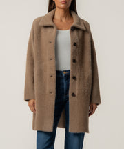 Blythe Sweater Jacket in Tan