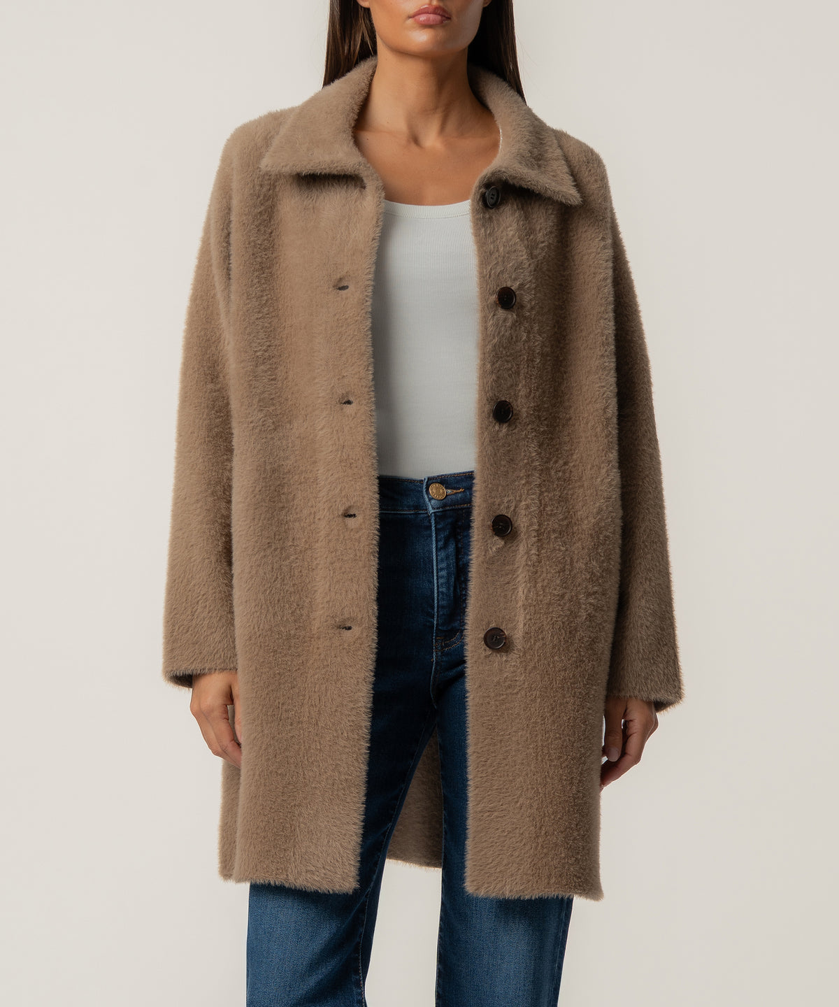 Blythe Sweater Jacket in Tan