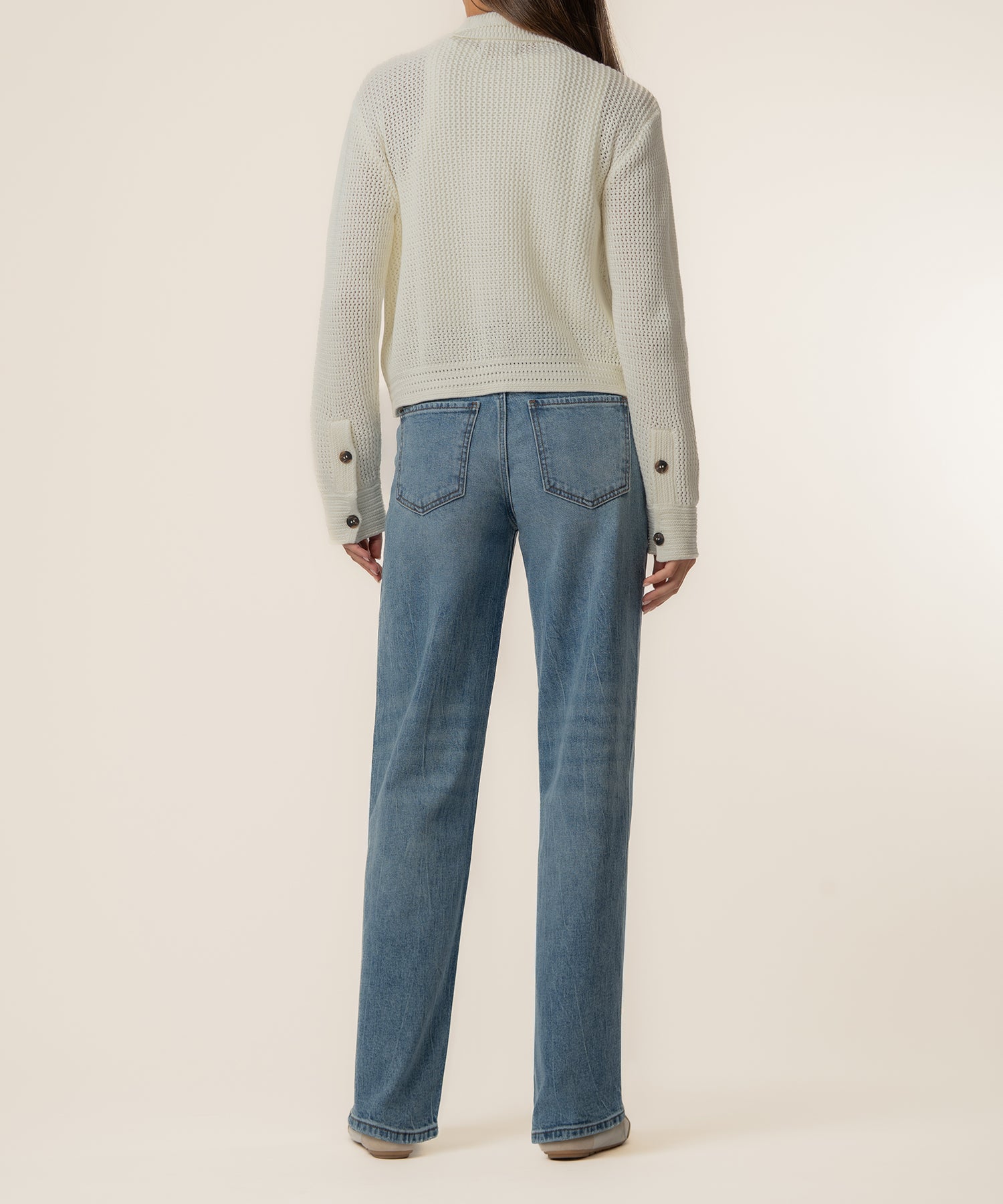 Elena Sweater Jacket in Cream