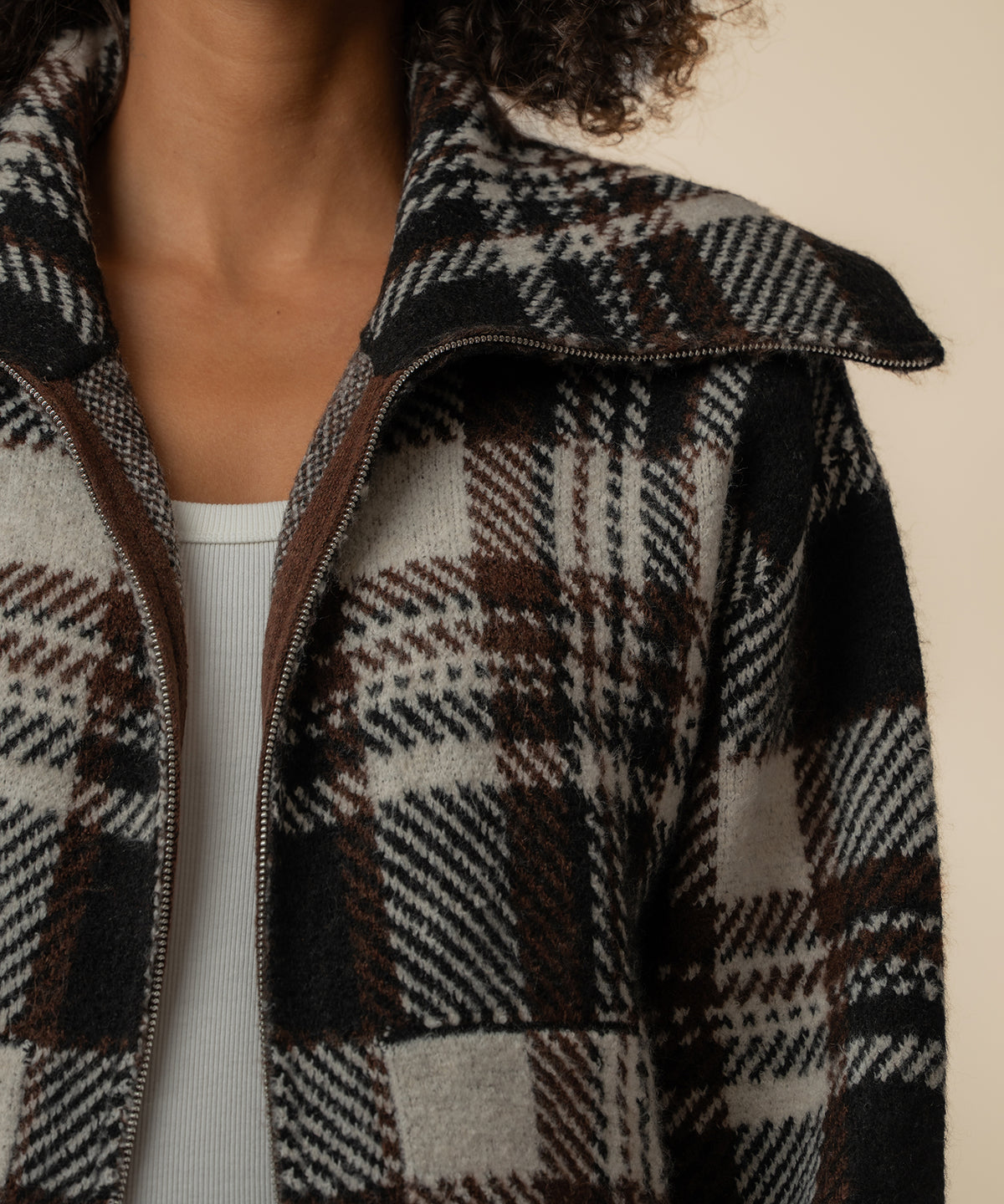 Rue Sweater Knit Jacket in Chocolate