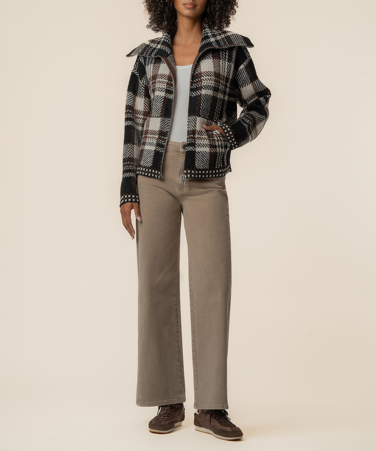 Rue Sweater Knit Jacket in Chocolate