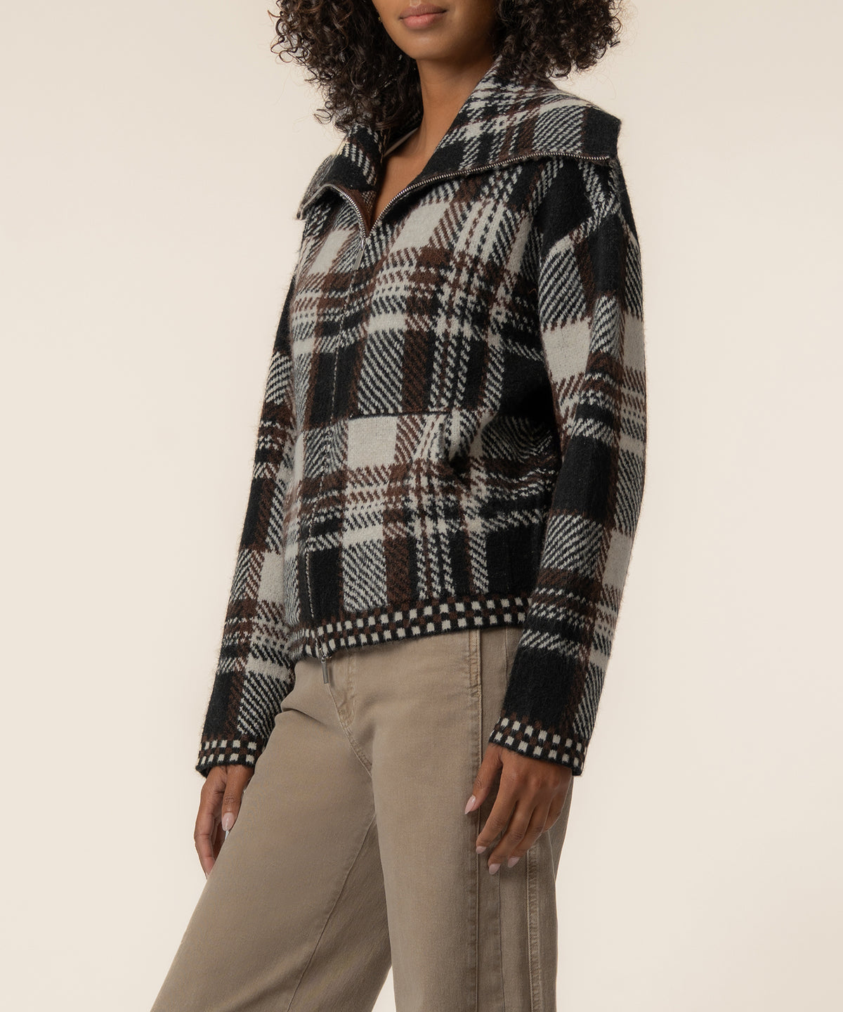 Rue Sweater Knit Jacket in Chocolate