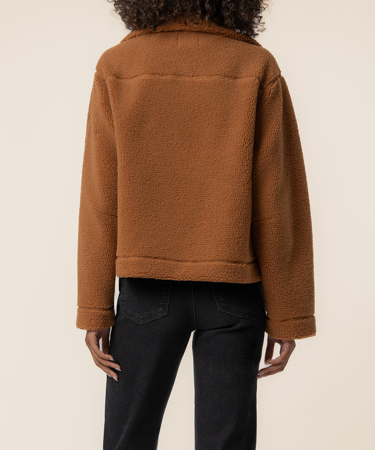 Dena Faux Shearling Jacket in Camel