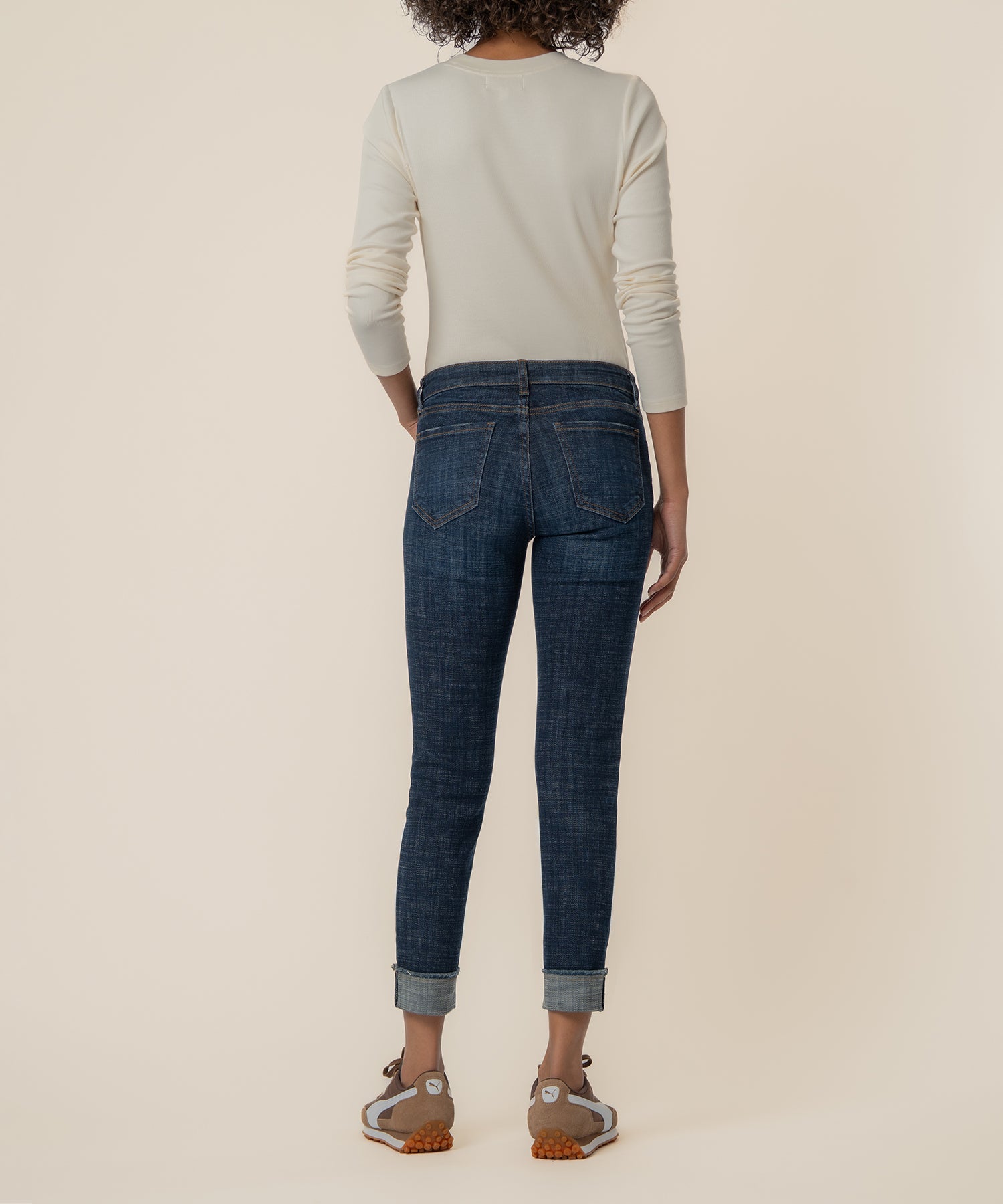Amy Crop Straight Leg With Fray Hem (Acknowledging Wash) - Kut