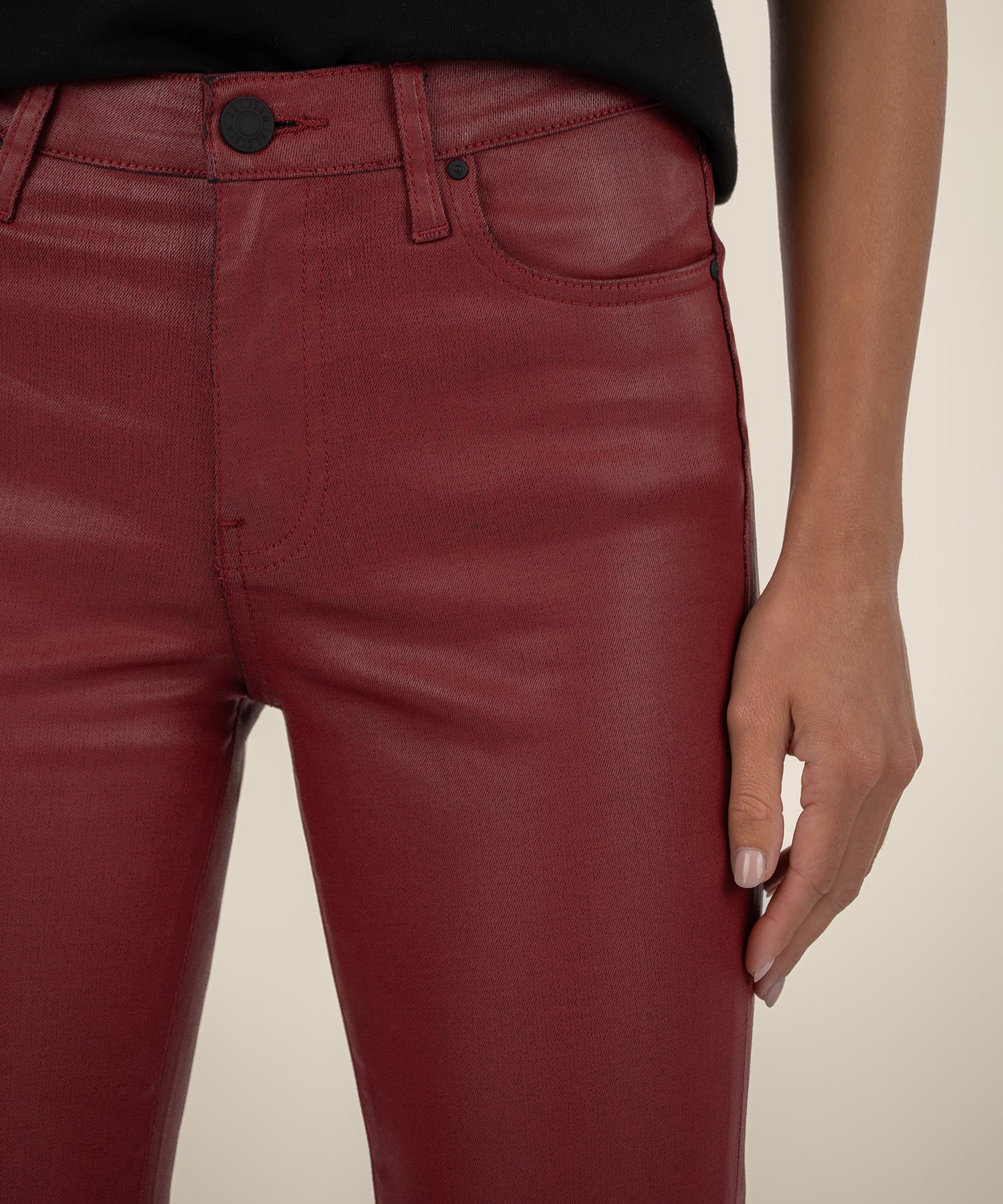 Kelsey Coated High Rise Ankle Flare