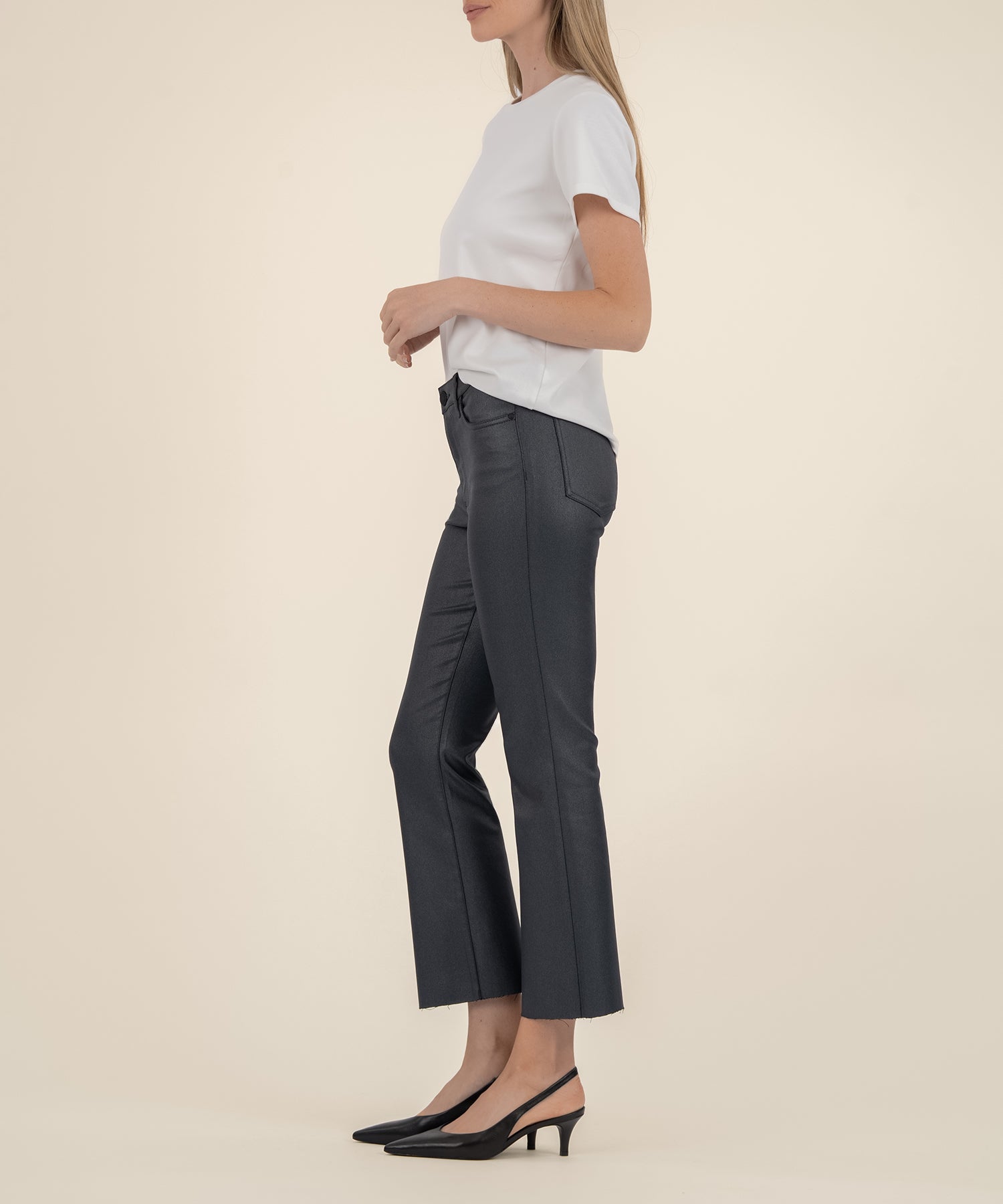 Kelsey Coated High Rise Ankle Flare