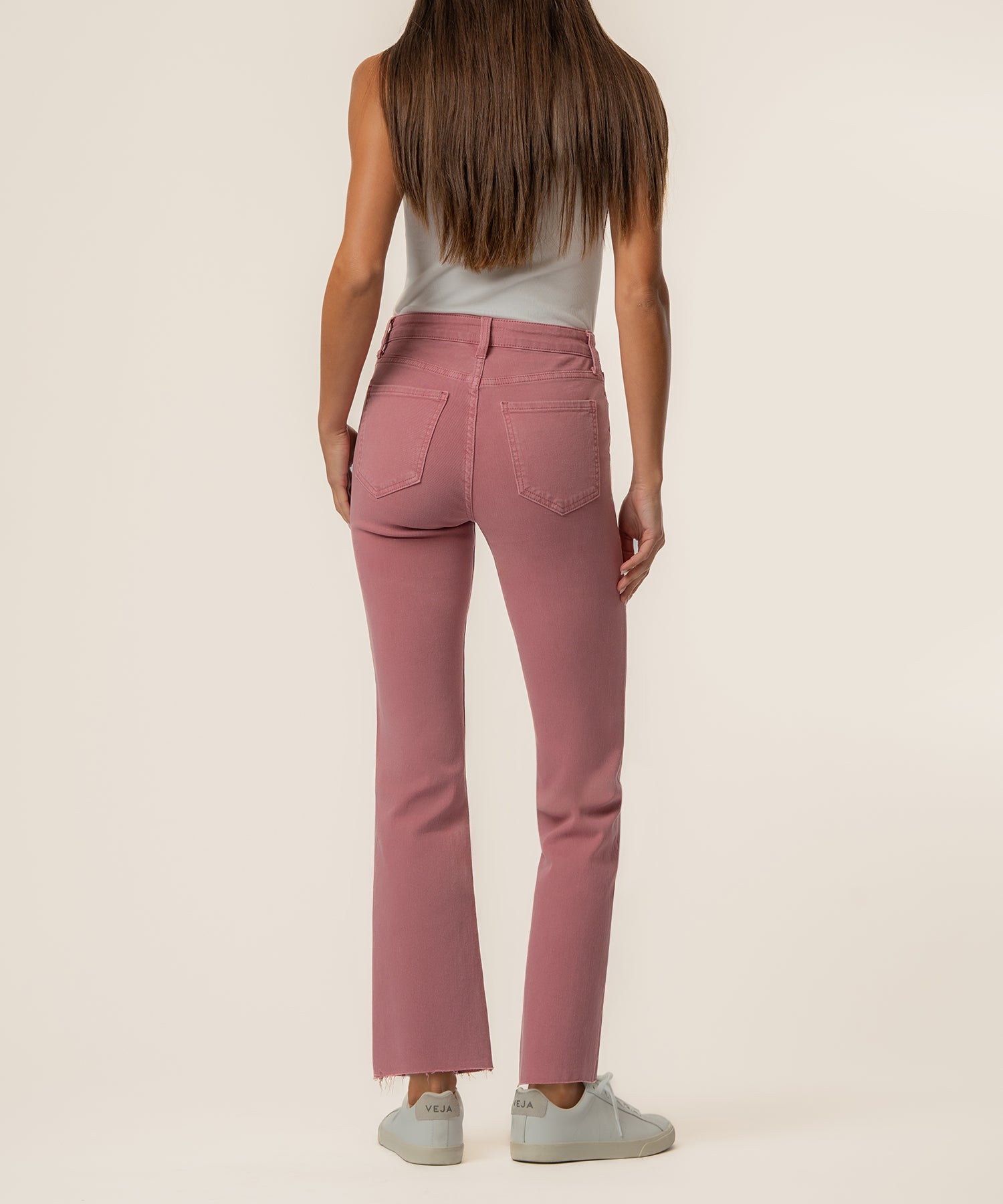 Kelsey High Rise Ankle Flare in Rose Garden