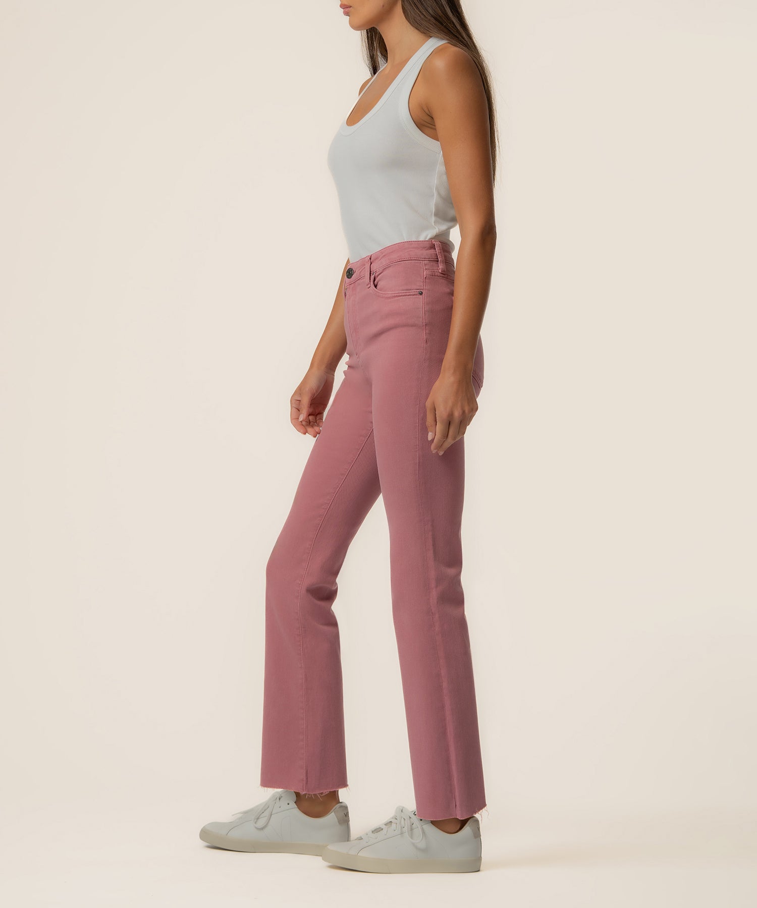 Kelsey High Rise Ankle Flare in Rose Garden