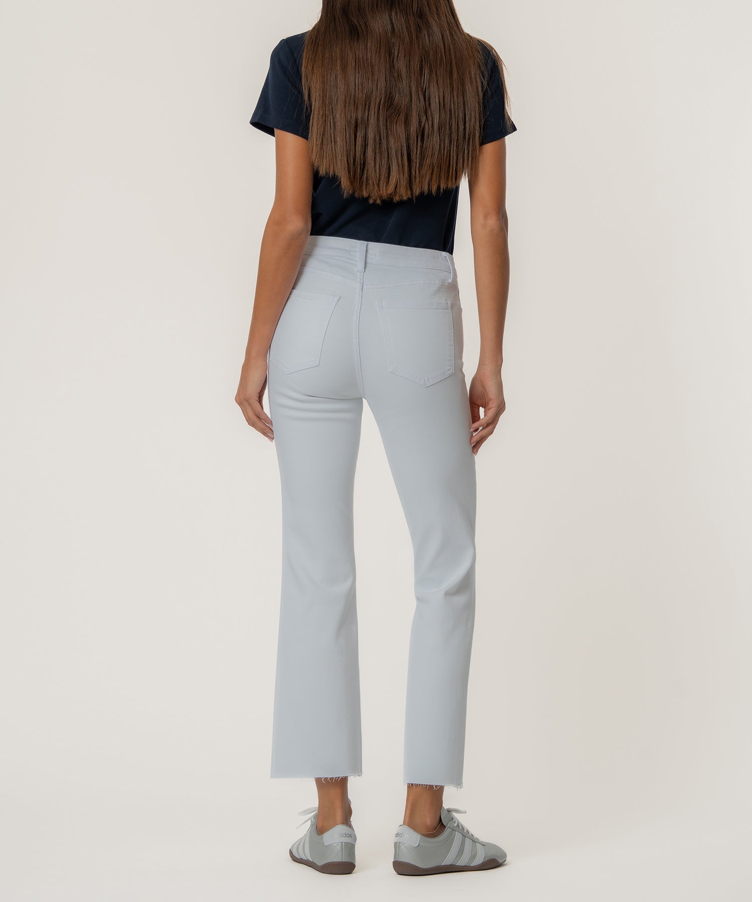Kelsey High Rise Ankle Flare in Optic White