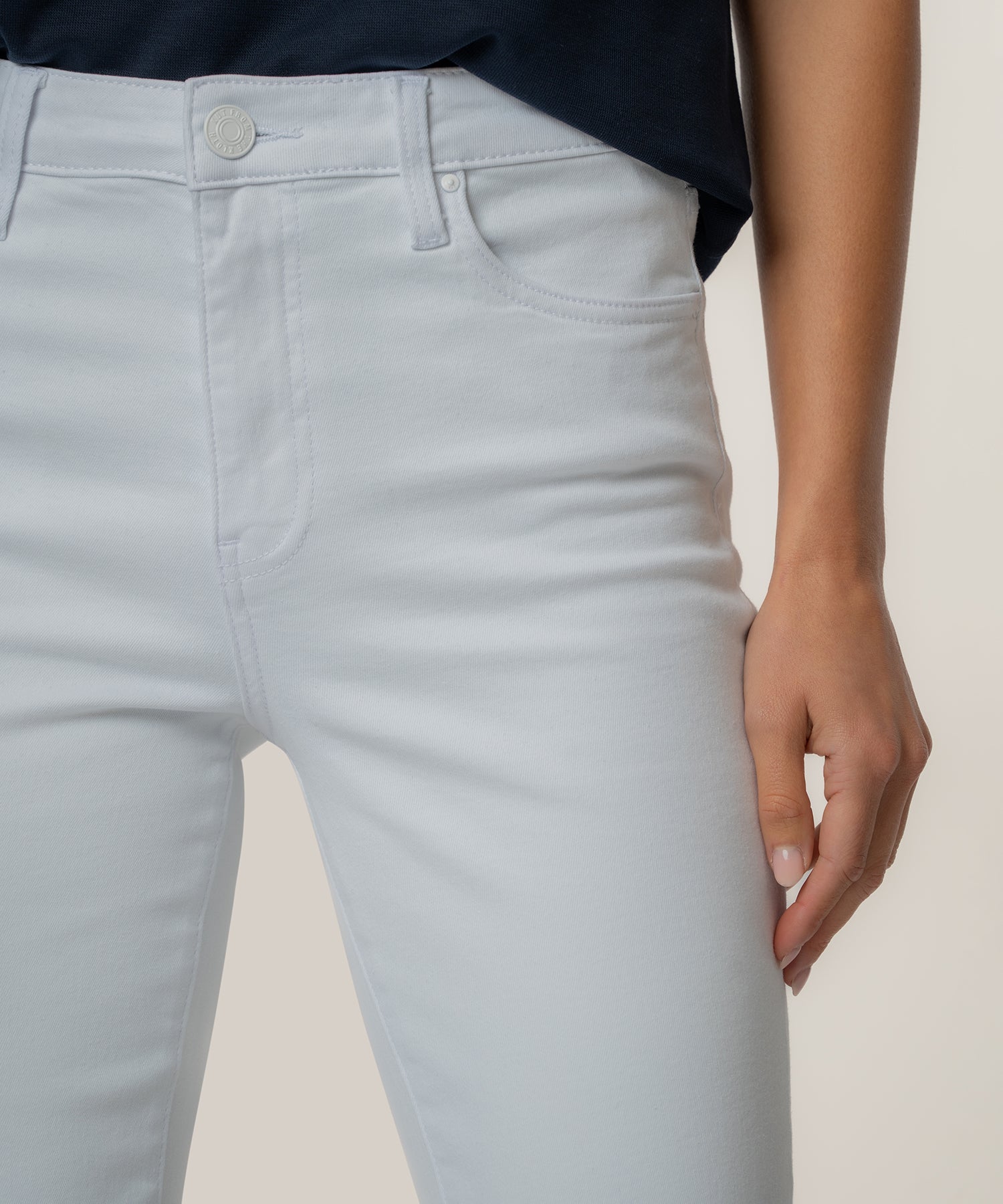 Kelsey High Rise Ankle Flare in Optic White