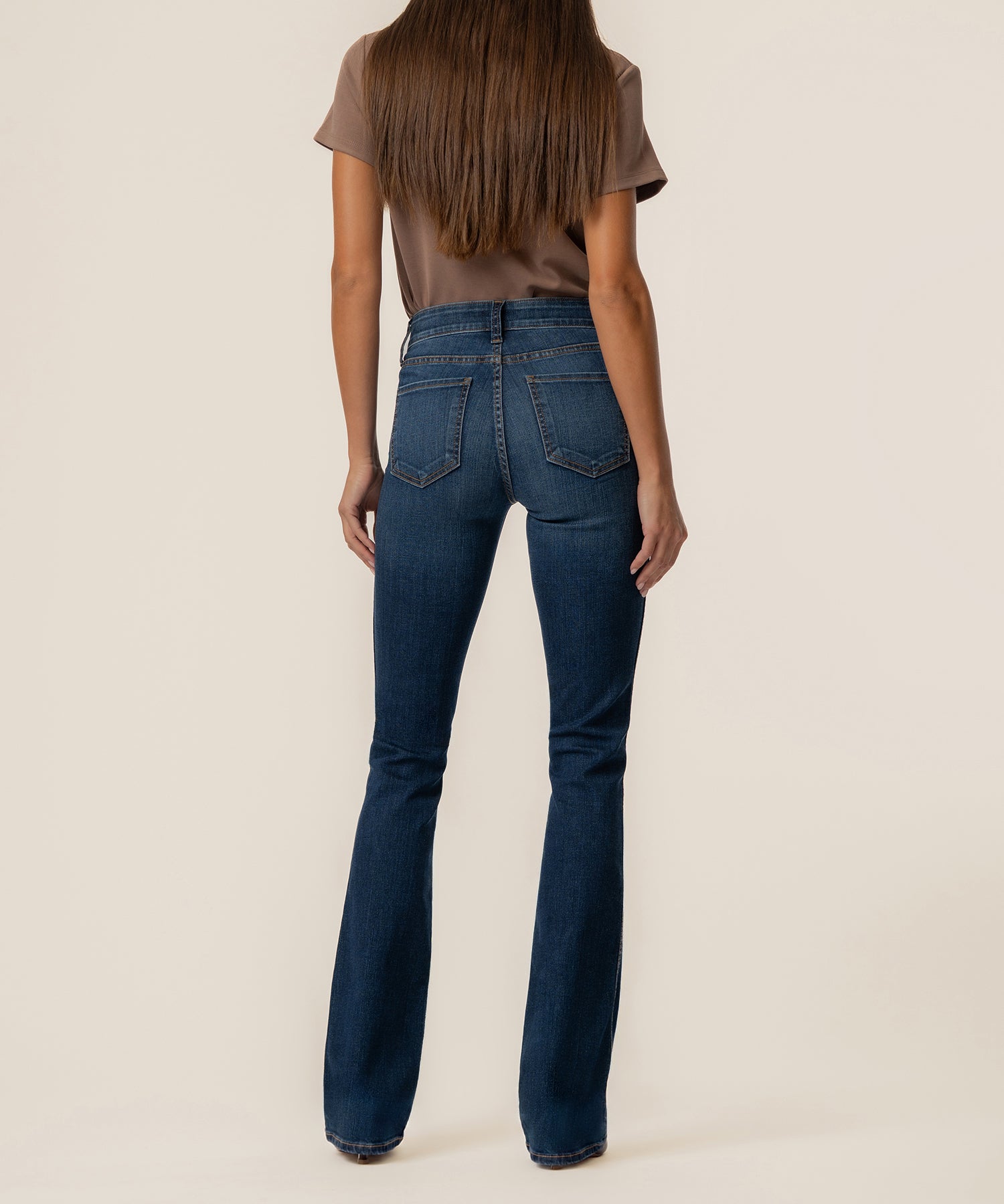 Natalie High Rise Bootcut Long Inseam in Monument Wash