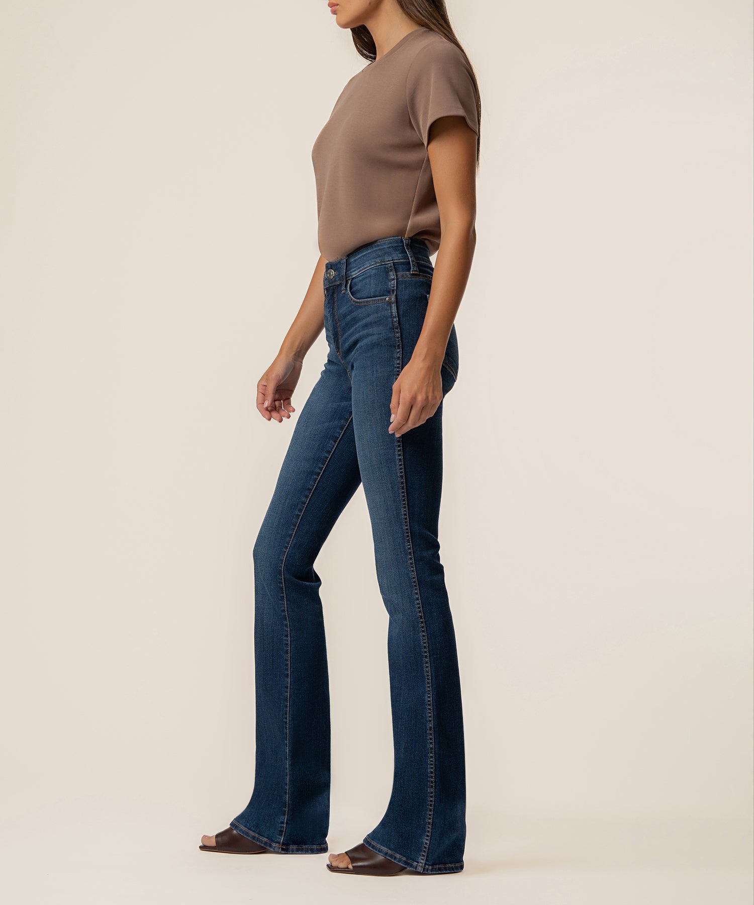 Natalie High Rise Bootcut Long Inseam in Monument Wash