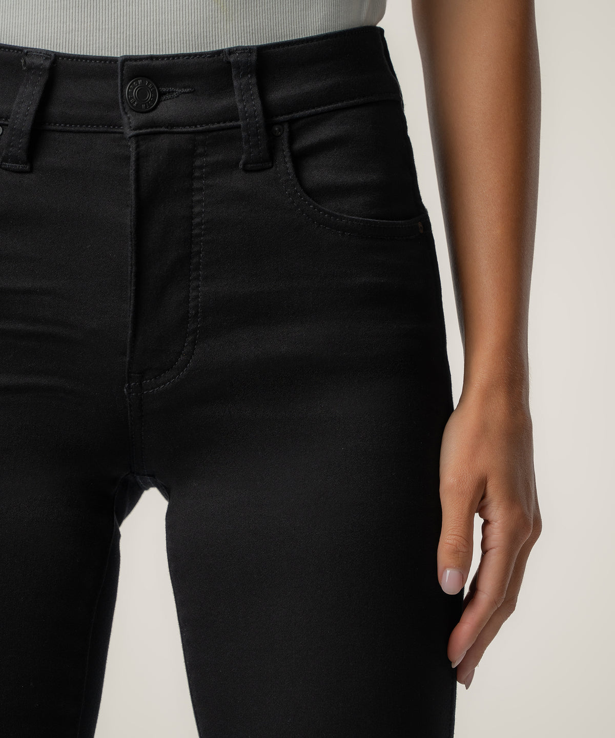 Natalie High Rise Bootcut Short Inseam in Black