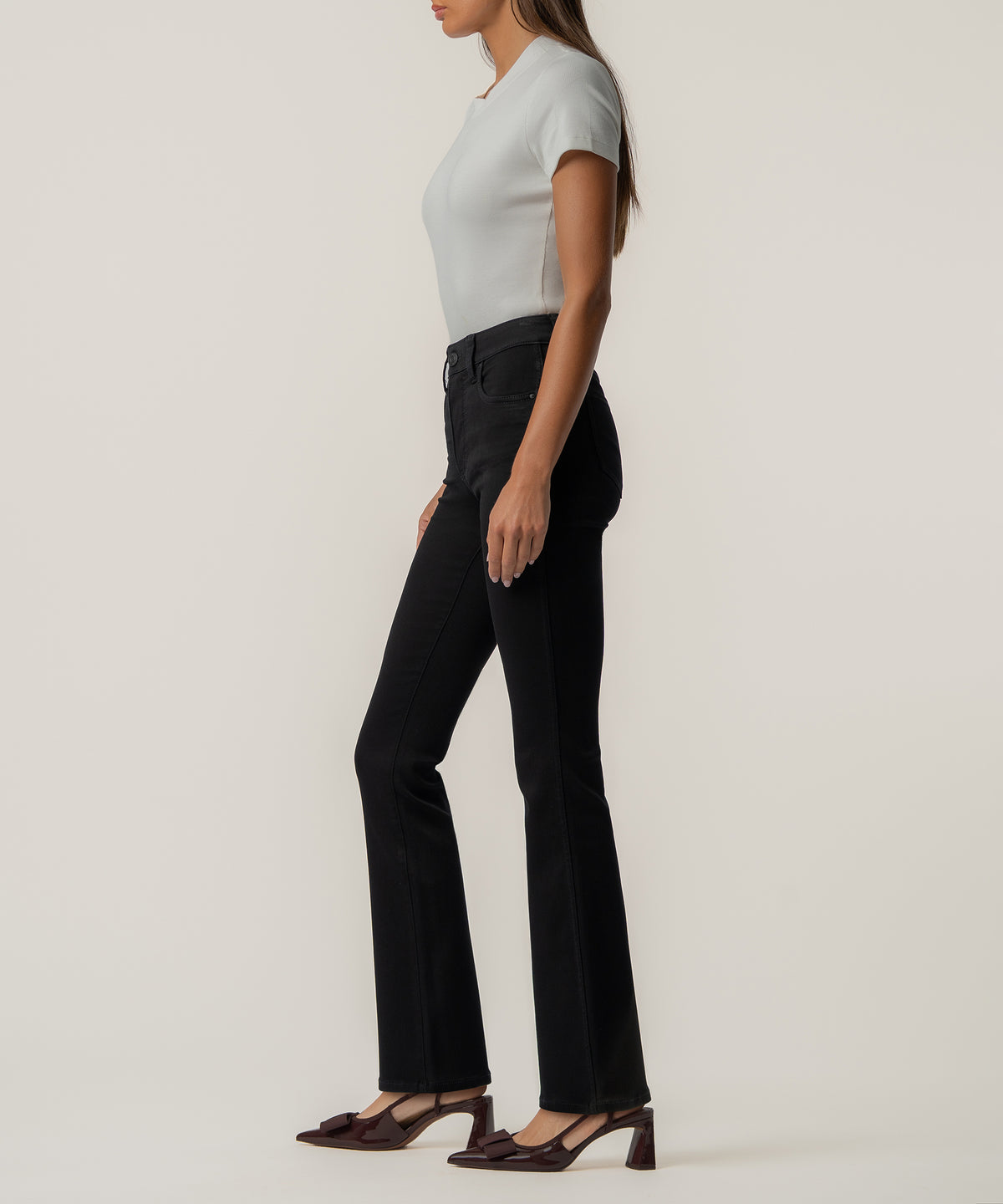 Natalie High Rise Bootcut in Black