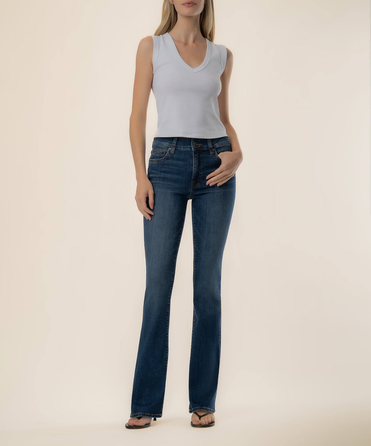 Natalie High Rise Bootcut in Allied Wash