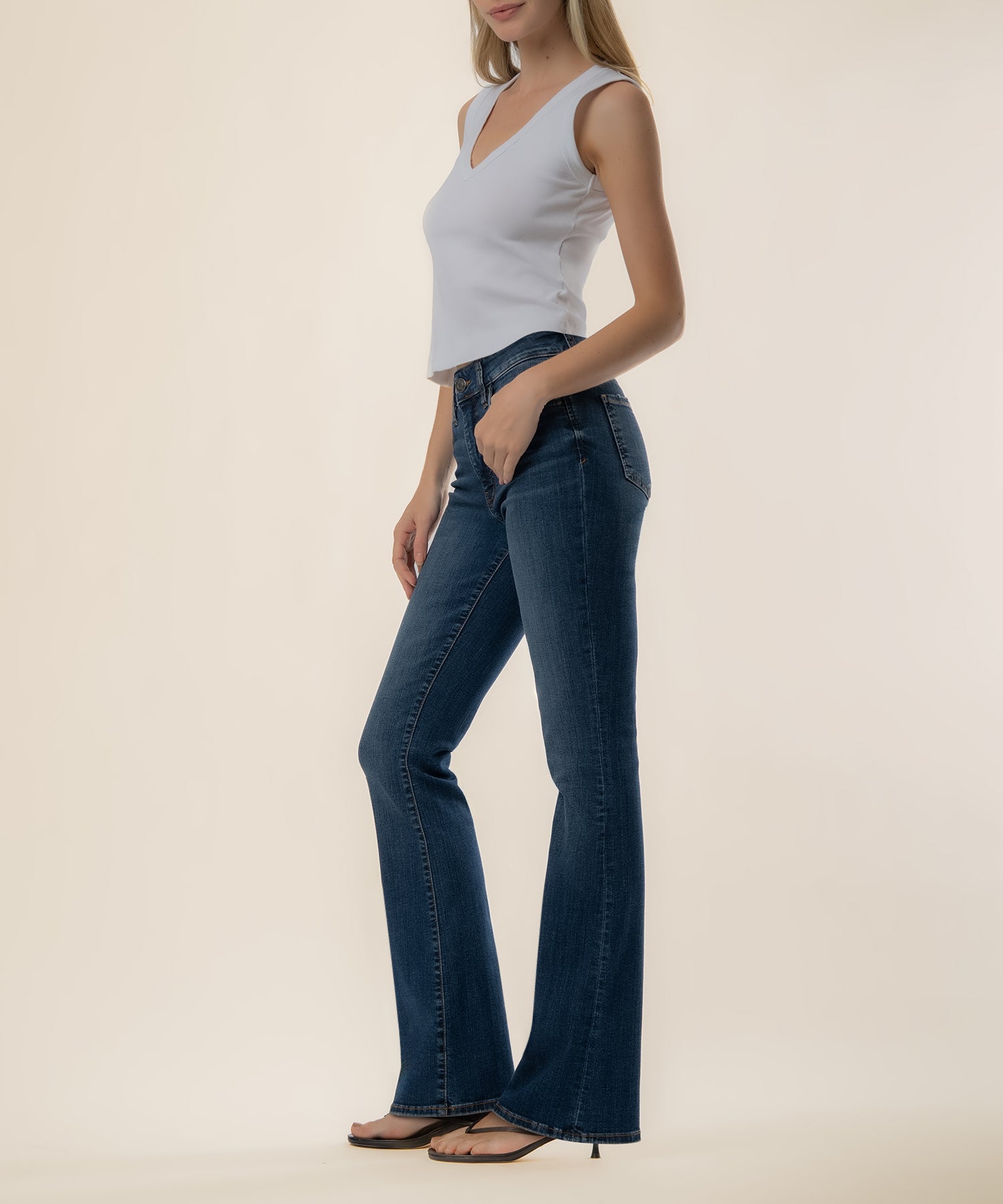 Natalie High Rise Bootcut in Allied Wash