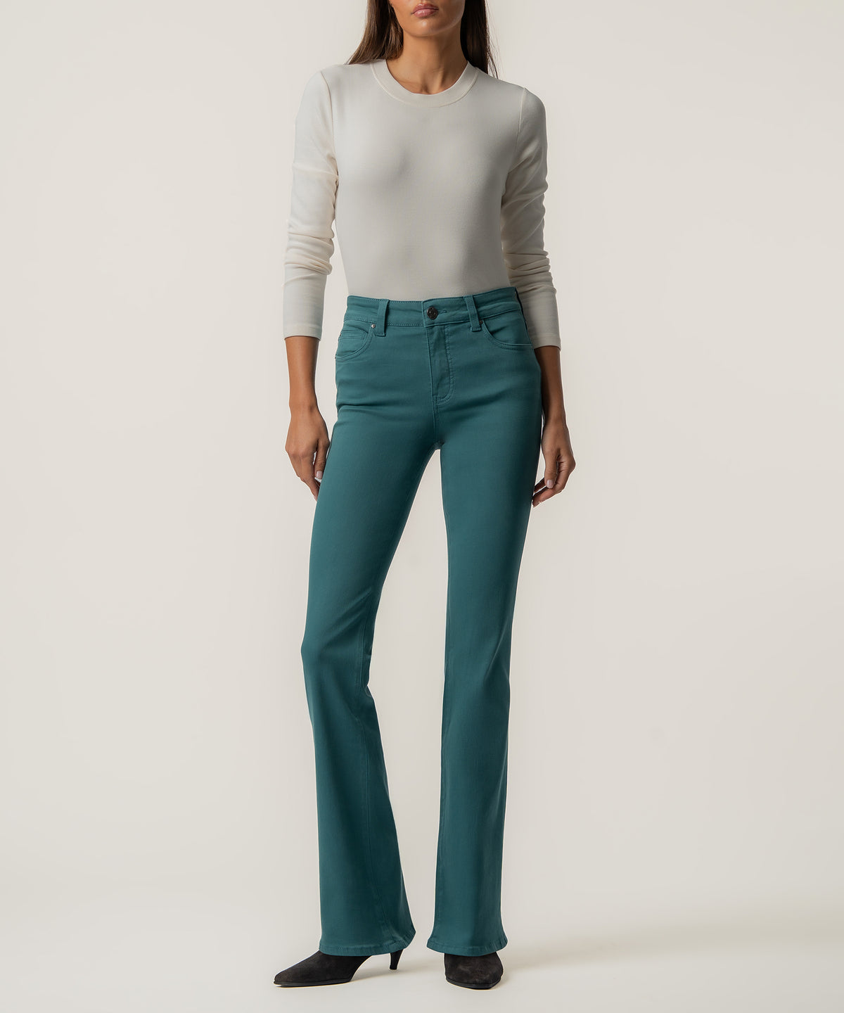 Natalie High Rise Bootcut, Exclusive in Teal