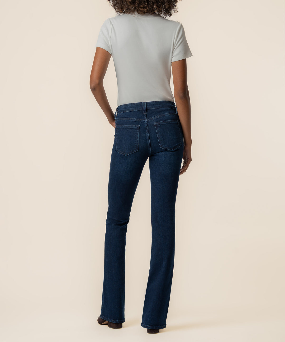Natalie Mid Rise Flare in Glamour Wash
