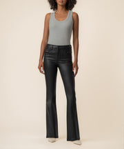 Ana Coated High Rise Flare in Black