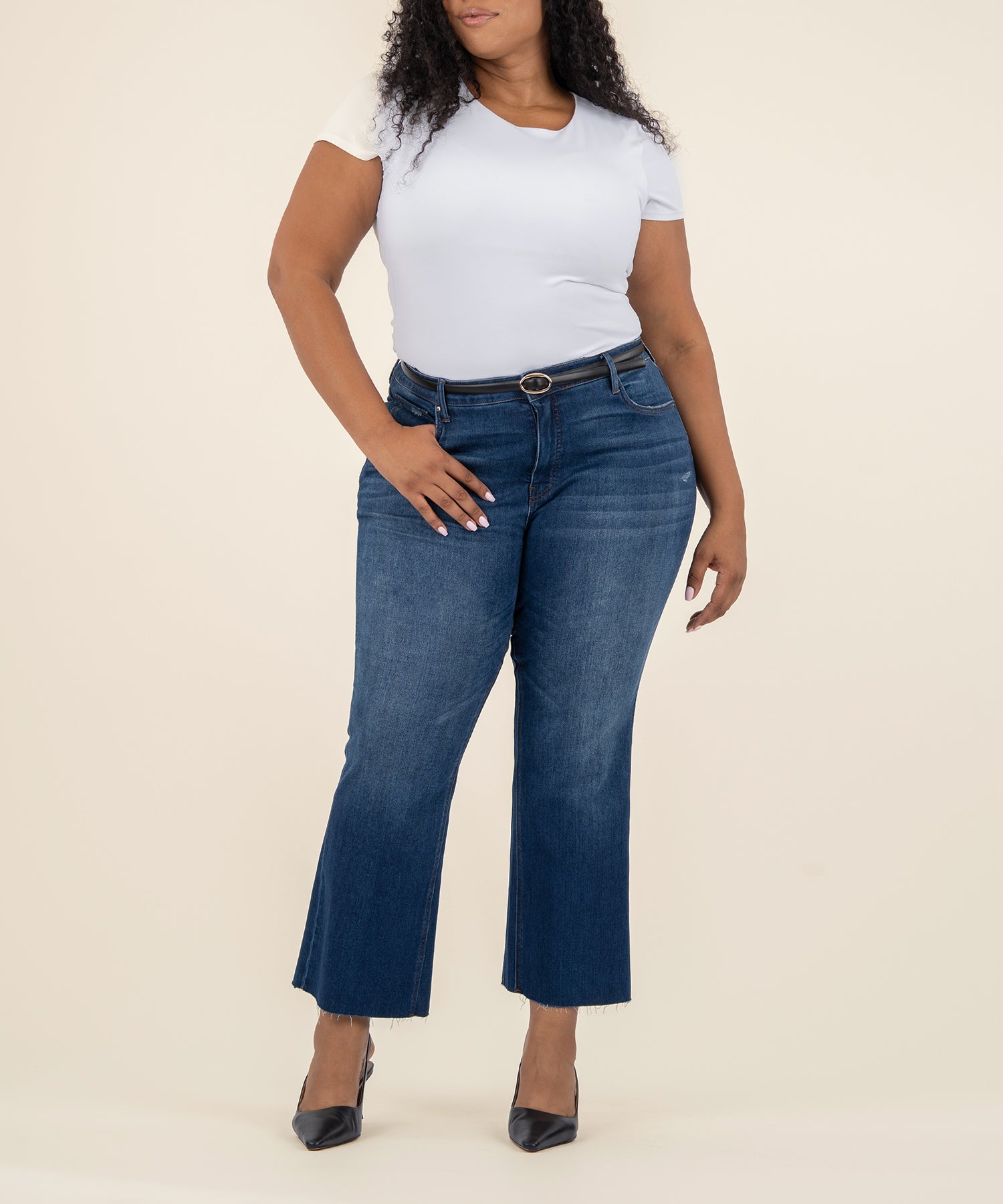 Kelsey High Rise Ankle Flare, Plus