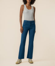 Kelsey Twill High Rise Ankle Flare in Marine Cup