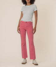 Kelsey High Rise Ankle Flare in Flamingo