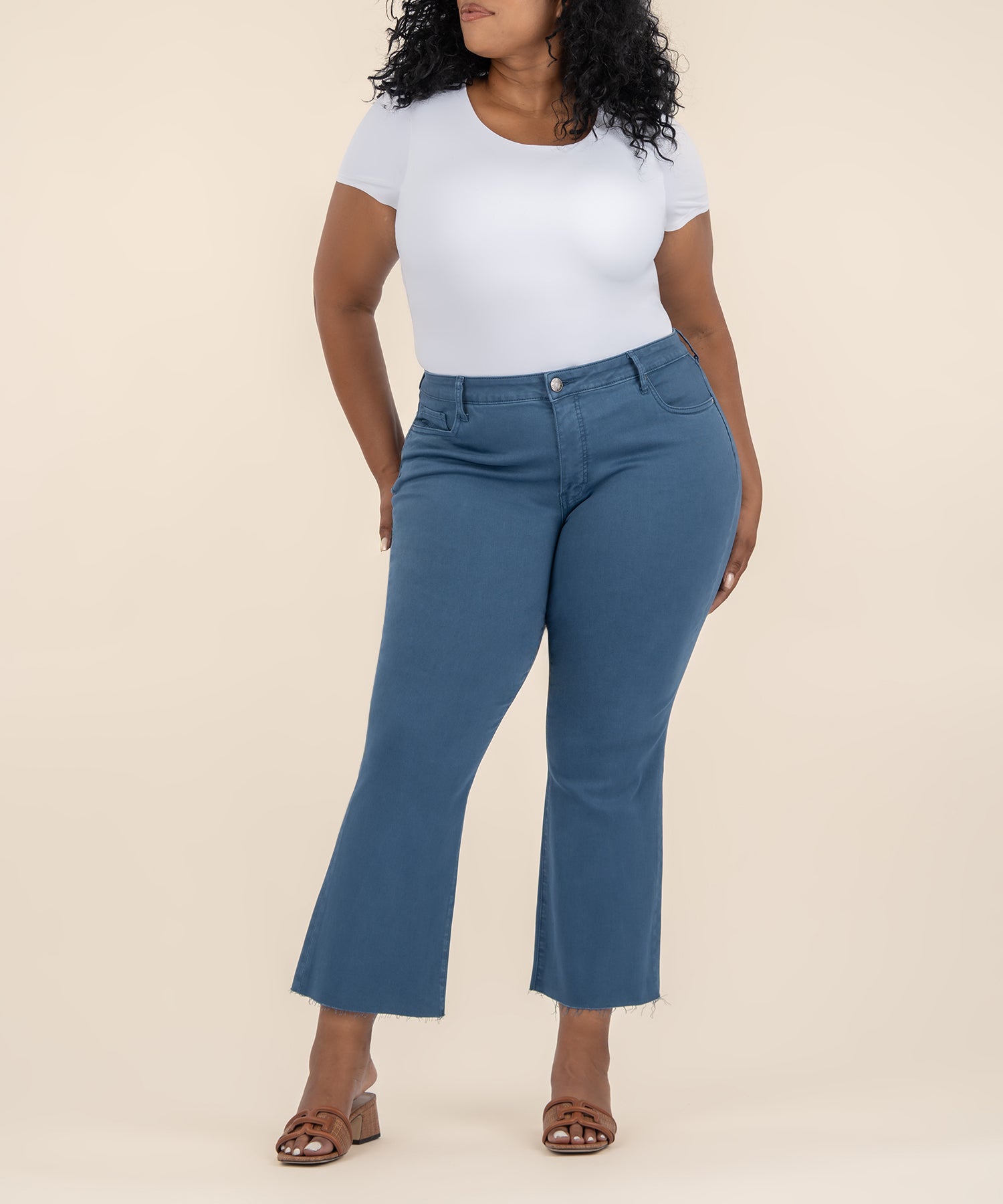 Kelsey High Rise Ankle Flare, Plus