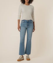 Kelsey High Rise Ankle Flare in Achievement Wash