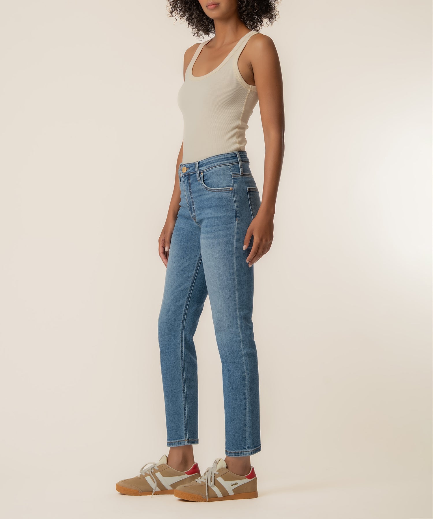 Rachael High Rise Mom Jean in Respond Wash (final sale) - Kut from