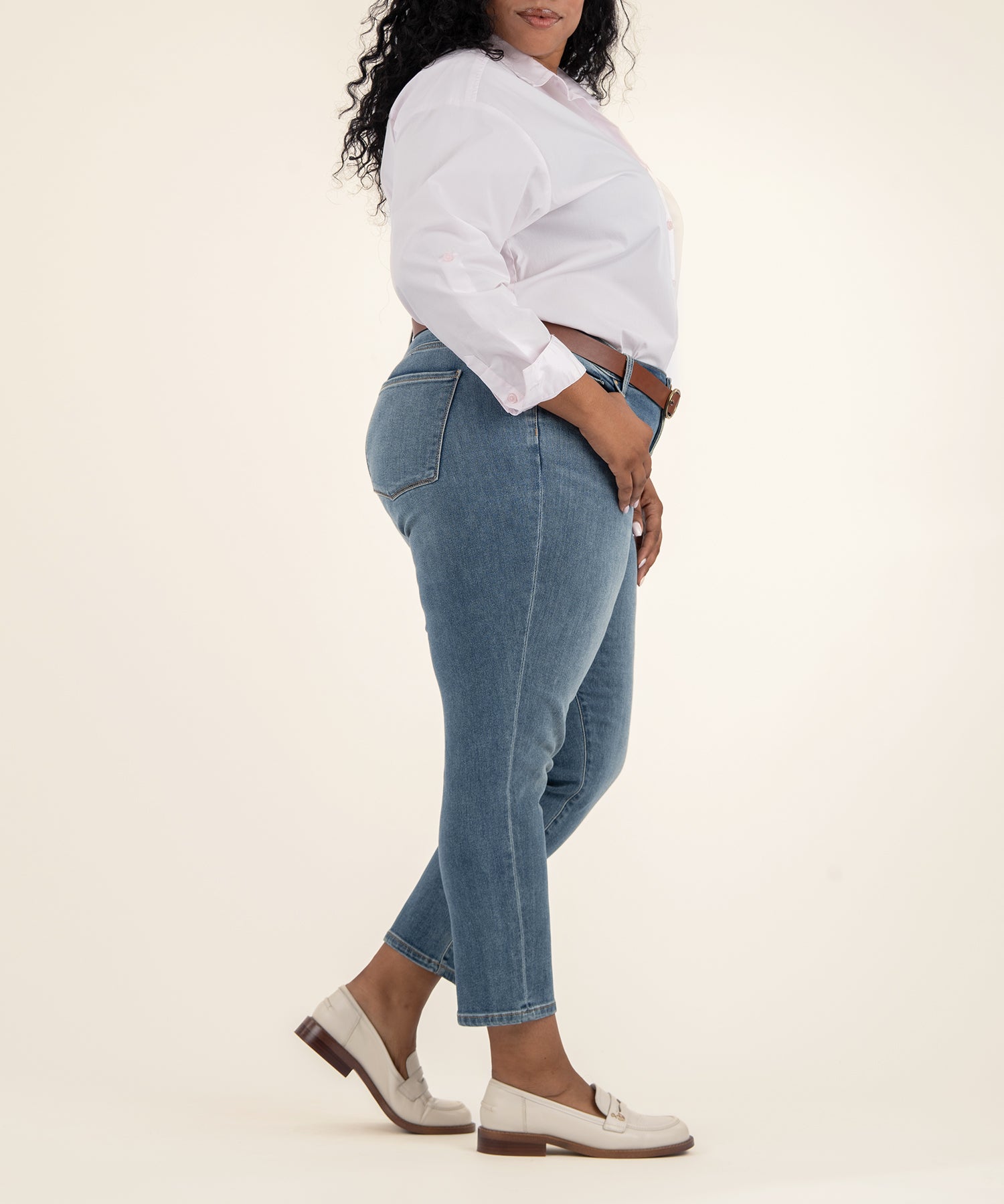 Reese High Rise Ankle Straight, Plus