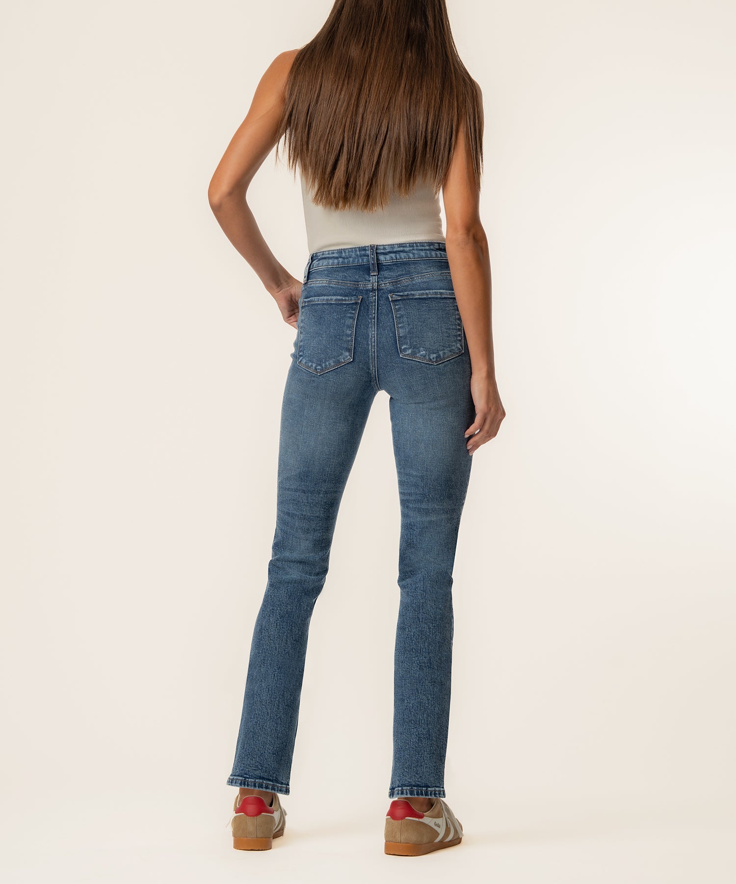 Reese High Rise Ankle Straight in Fresh Wasg