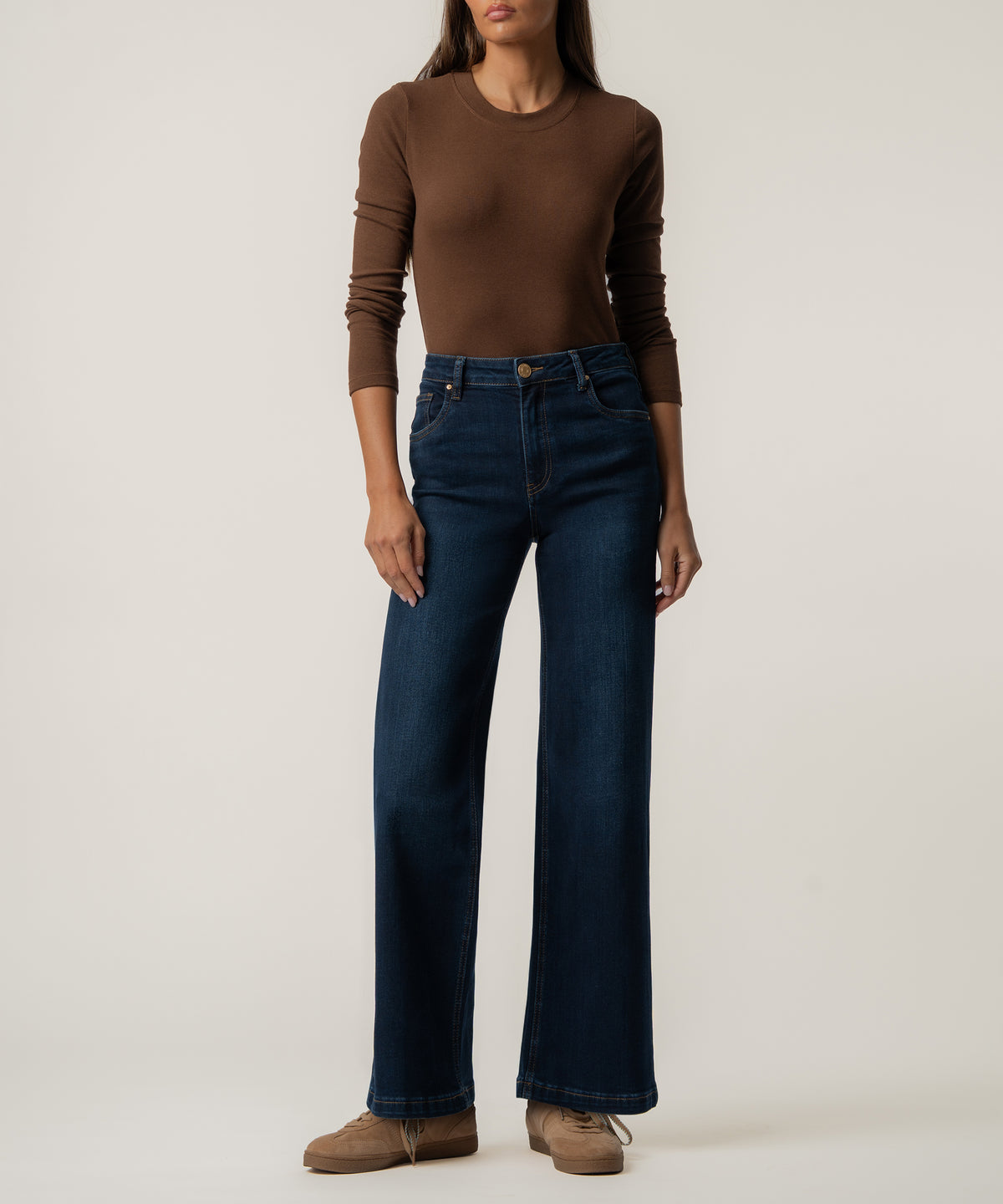 Jean High Rise Wide Straight Leg Long Inseam, Exclusive in Attributable Wash