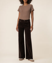 Jean Corduroy High Rise Wide Leg in Brownie