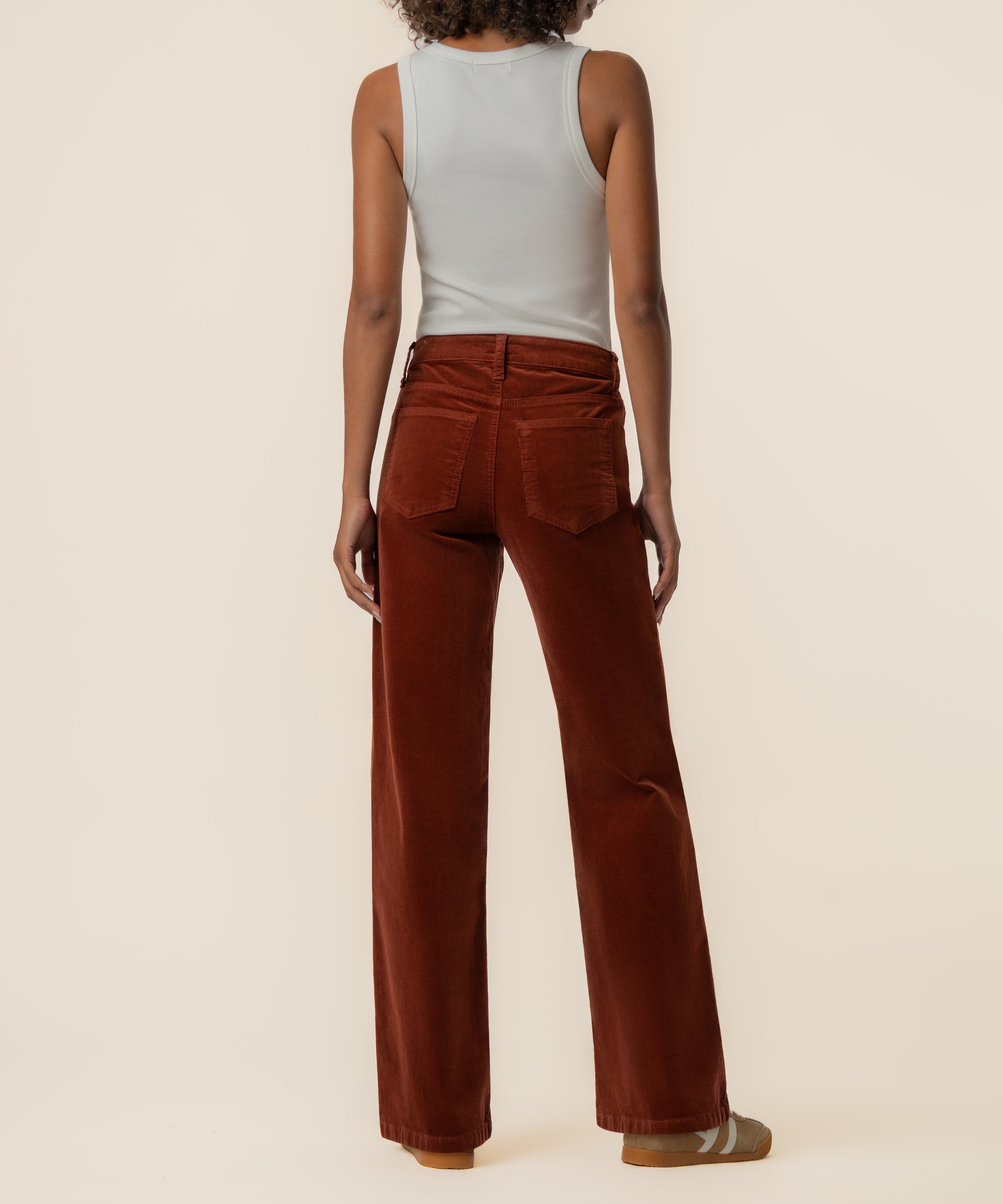 Jean Corduroy High Rise Wide Leg in Sienna